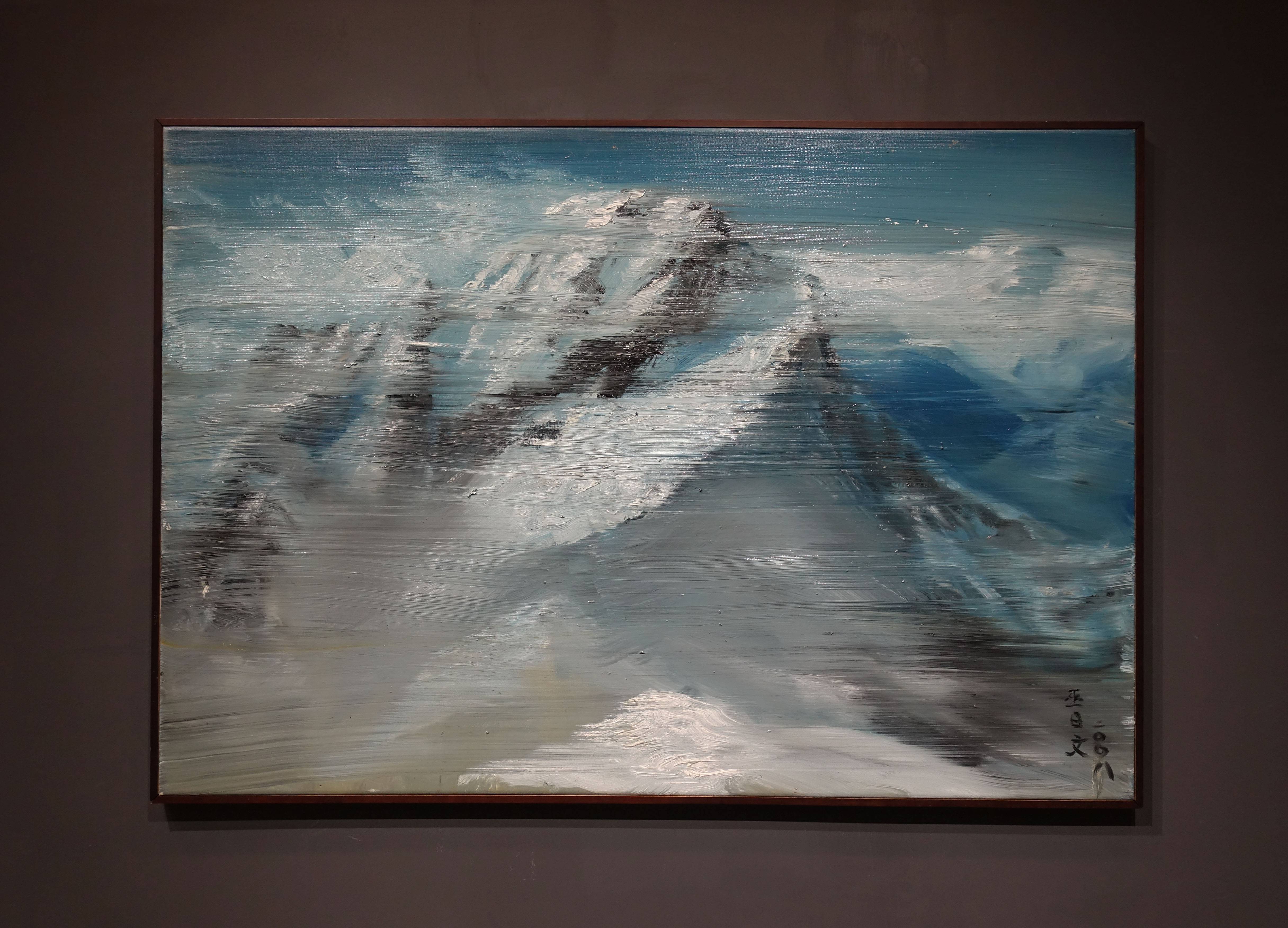 巫日文，《家山》，oil on canvas，120x80cm，2014。