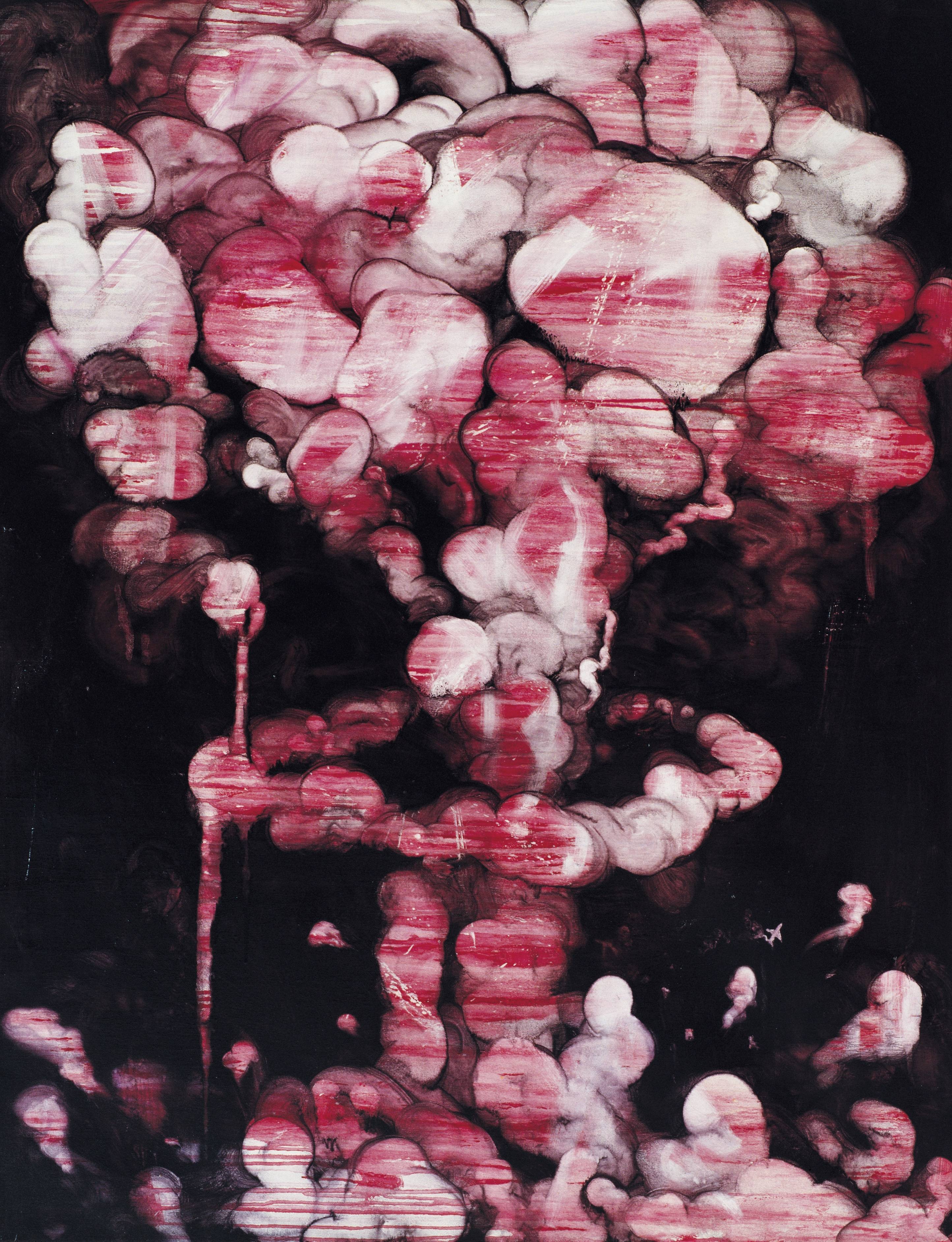 常陵|五花肉系列-肉兵器-肉核彈|2007|油彩|146x112cm