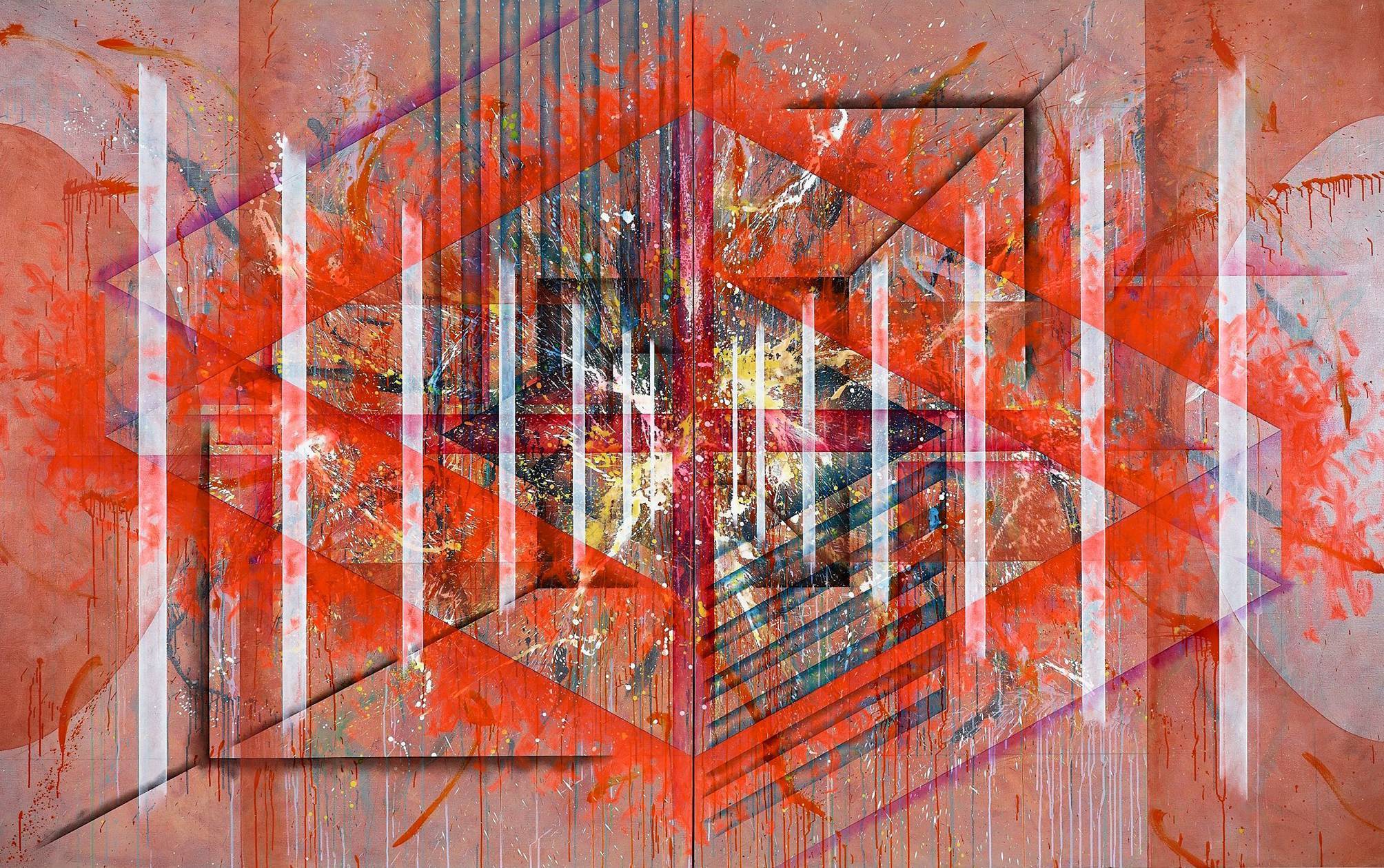 楊仁明|構成|2011|壓克力、油彩|227x364cm