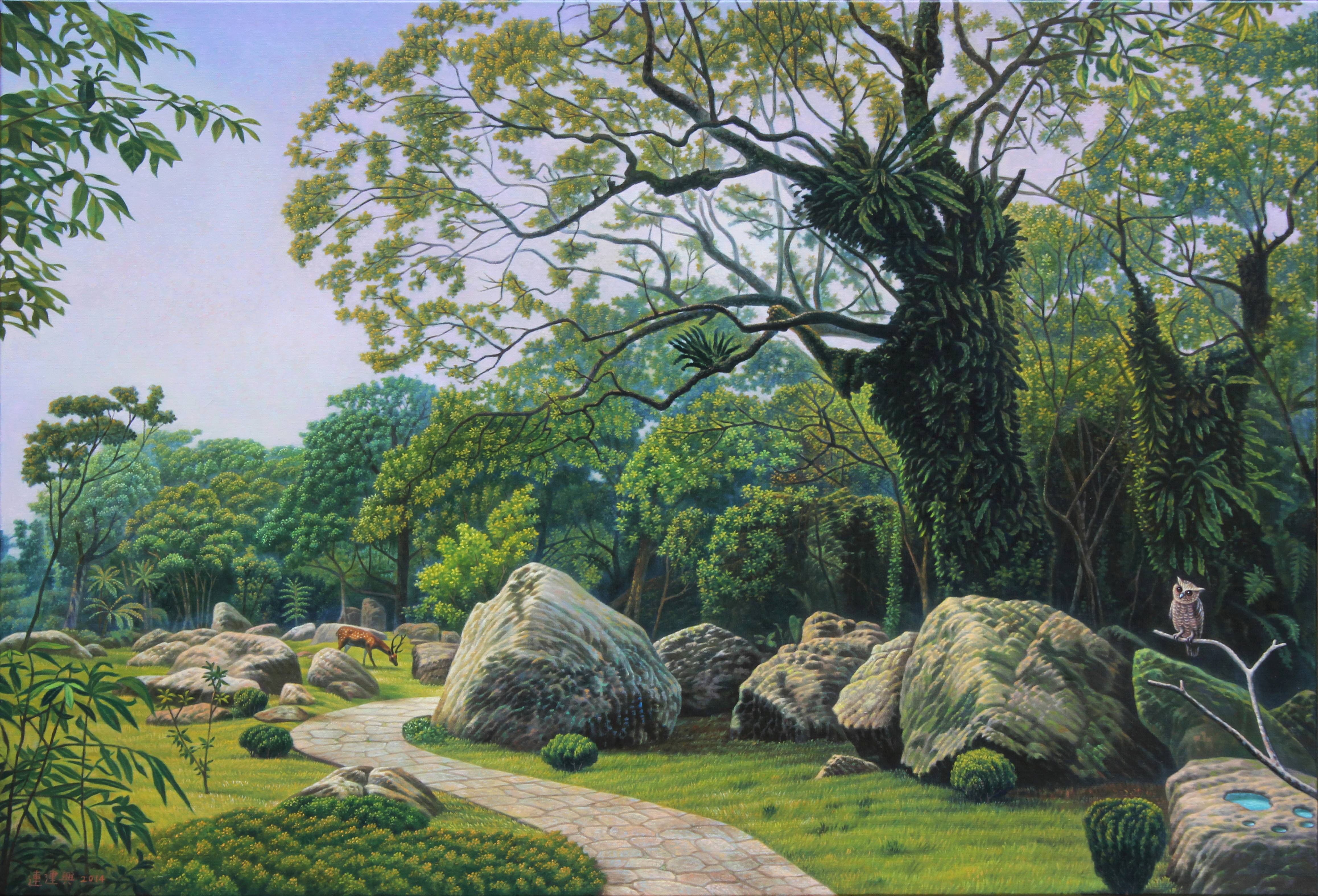 連建興｜歡喜森林｜2014｜油彩｜91x116.5cm