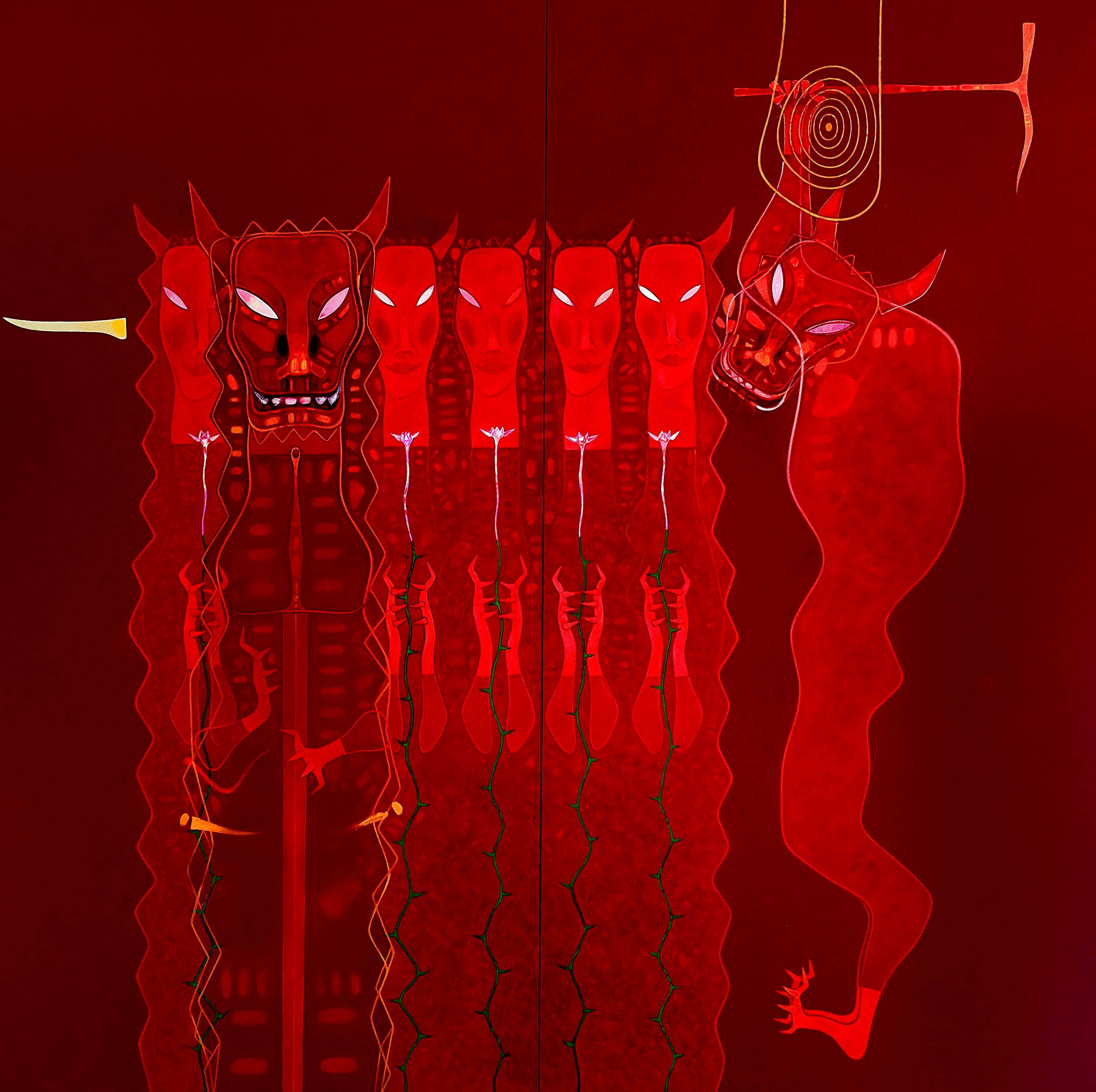 黃銘哲|千錘百鍊-王者再現|2008-09|364x364cm