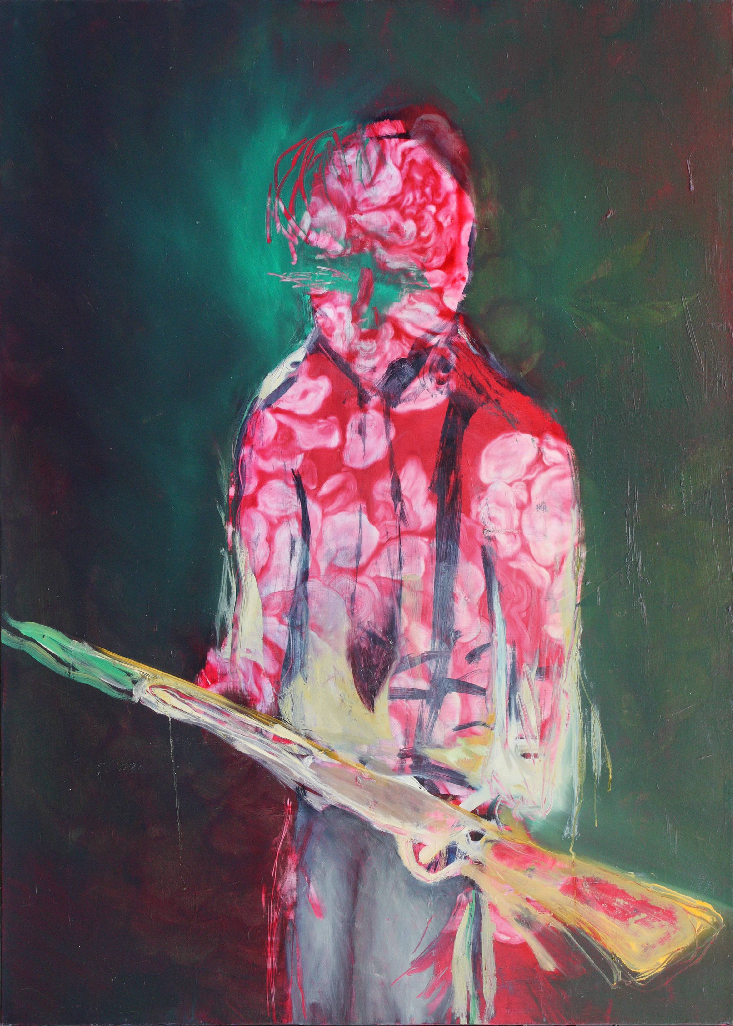 常陵|大玄玄社會-小孩與槍|2012|油彩|162x130cm