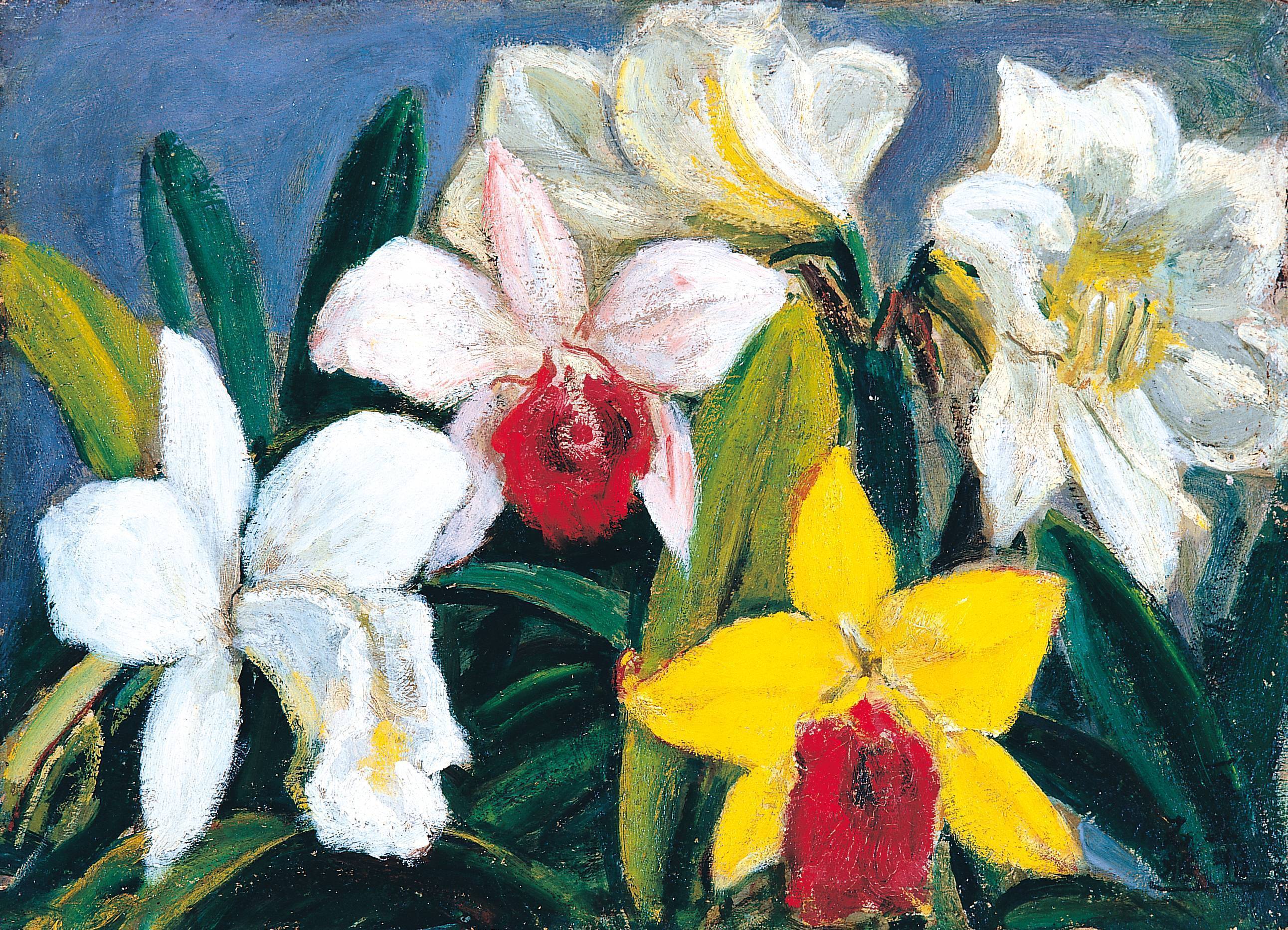 李石樵｜蘭花｜油彩｜1950｜24x33cm