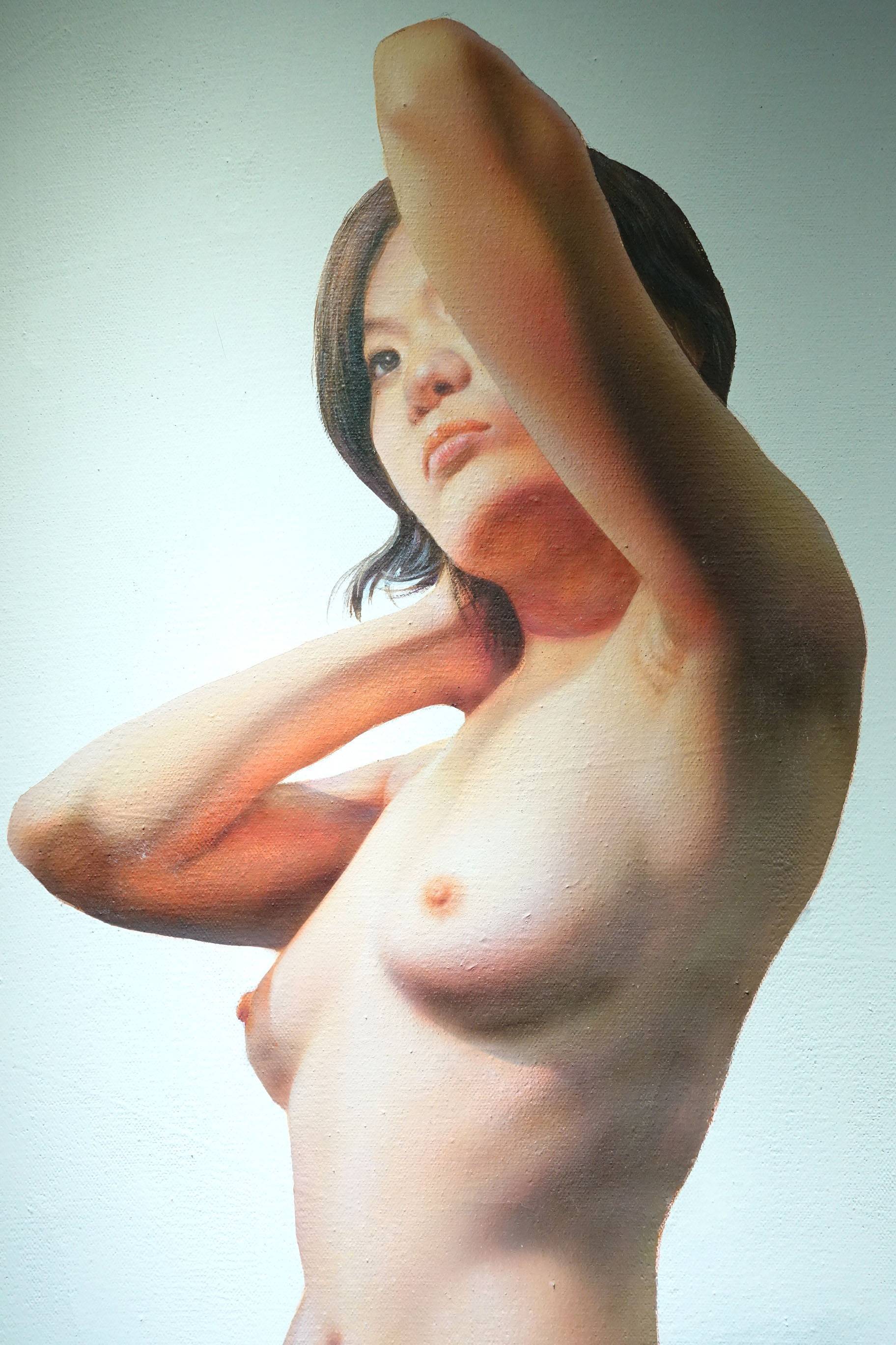 張建雄，《舞臺人生》細節，165 x 143 cm，壓克力，2011。
