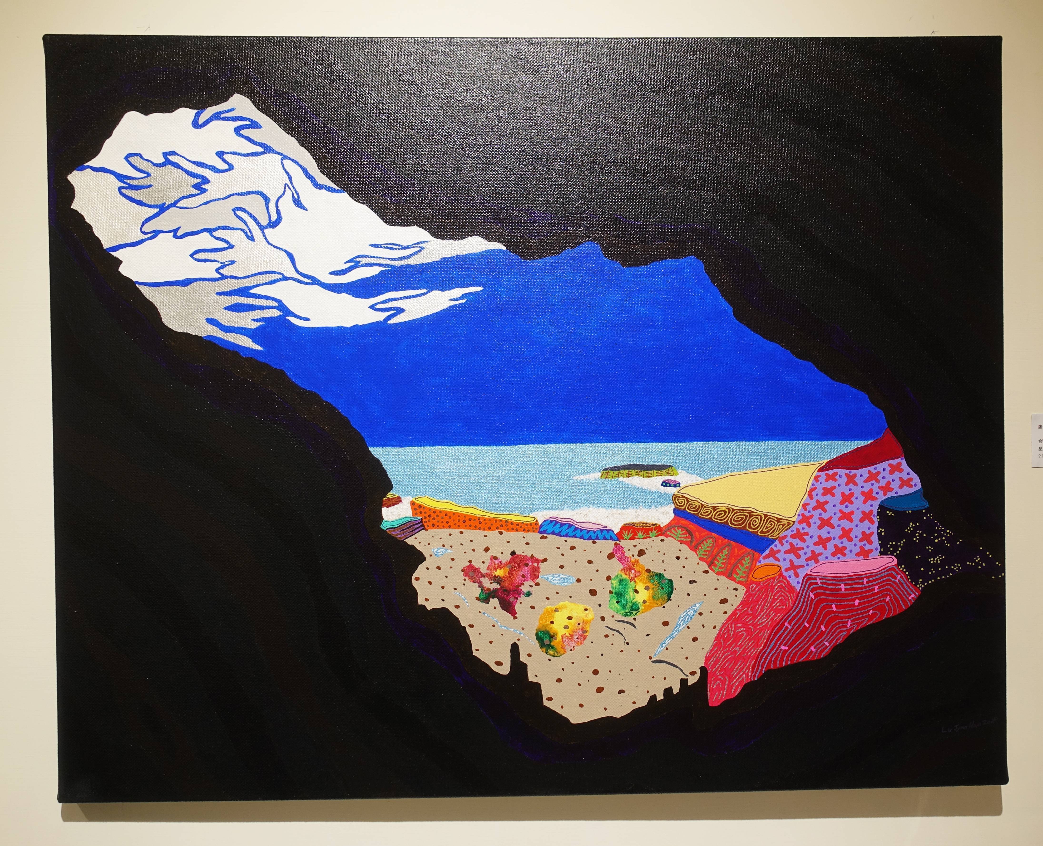 盧俊翰，《合歡洞》，91 x 72.5 cm，壓克力，2019。