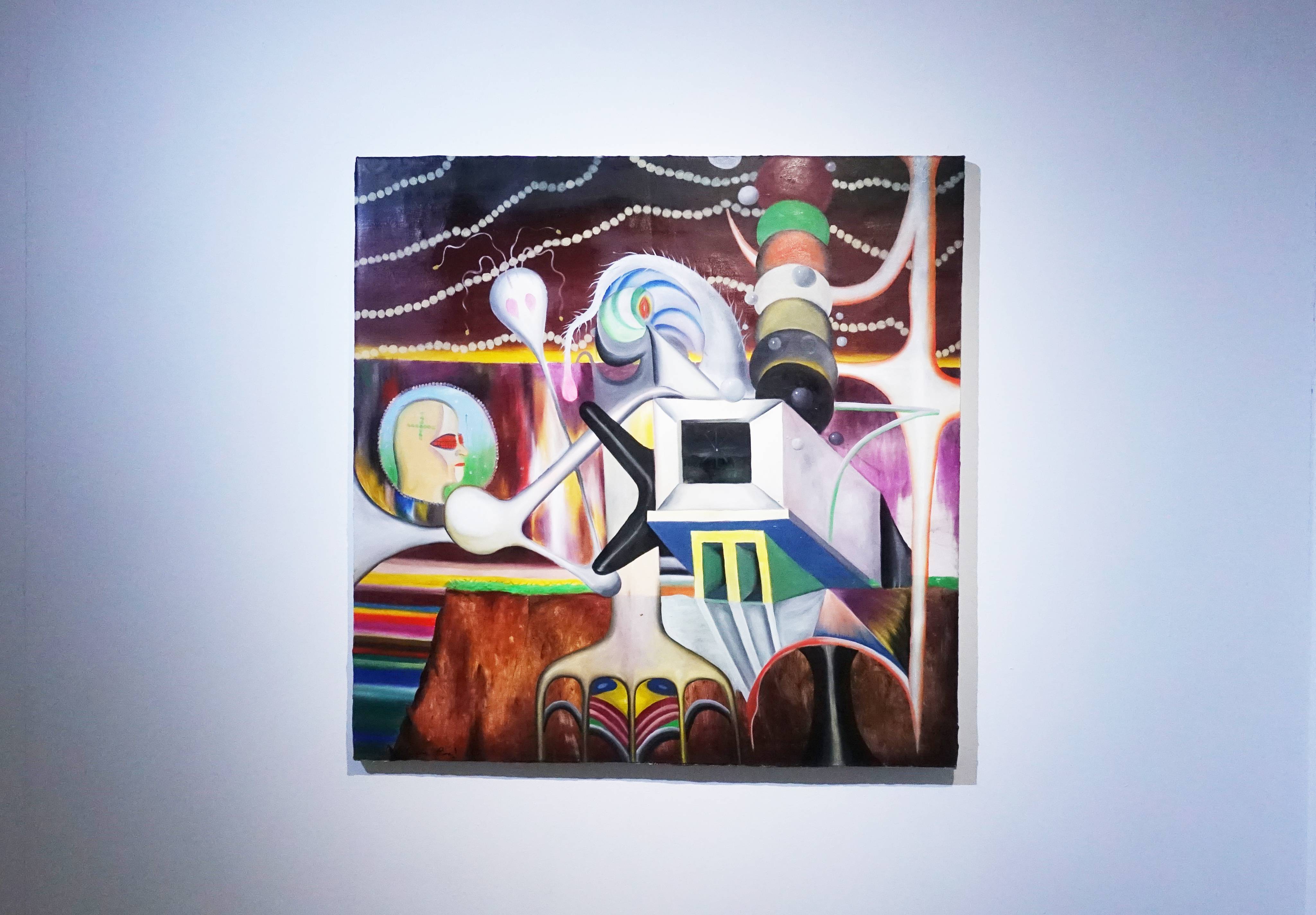 Gene Paul Martin，《Not So Distant｜無骨》，91.5 x 91.5 cm ，Oil on Canvas 油料於畫布，2019。