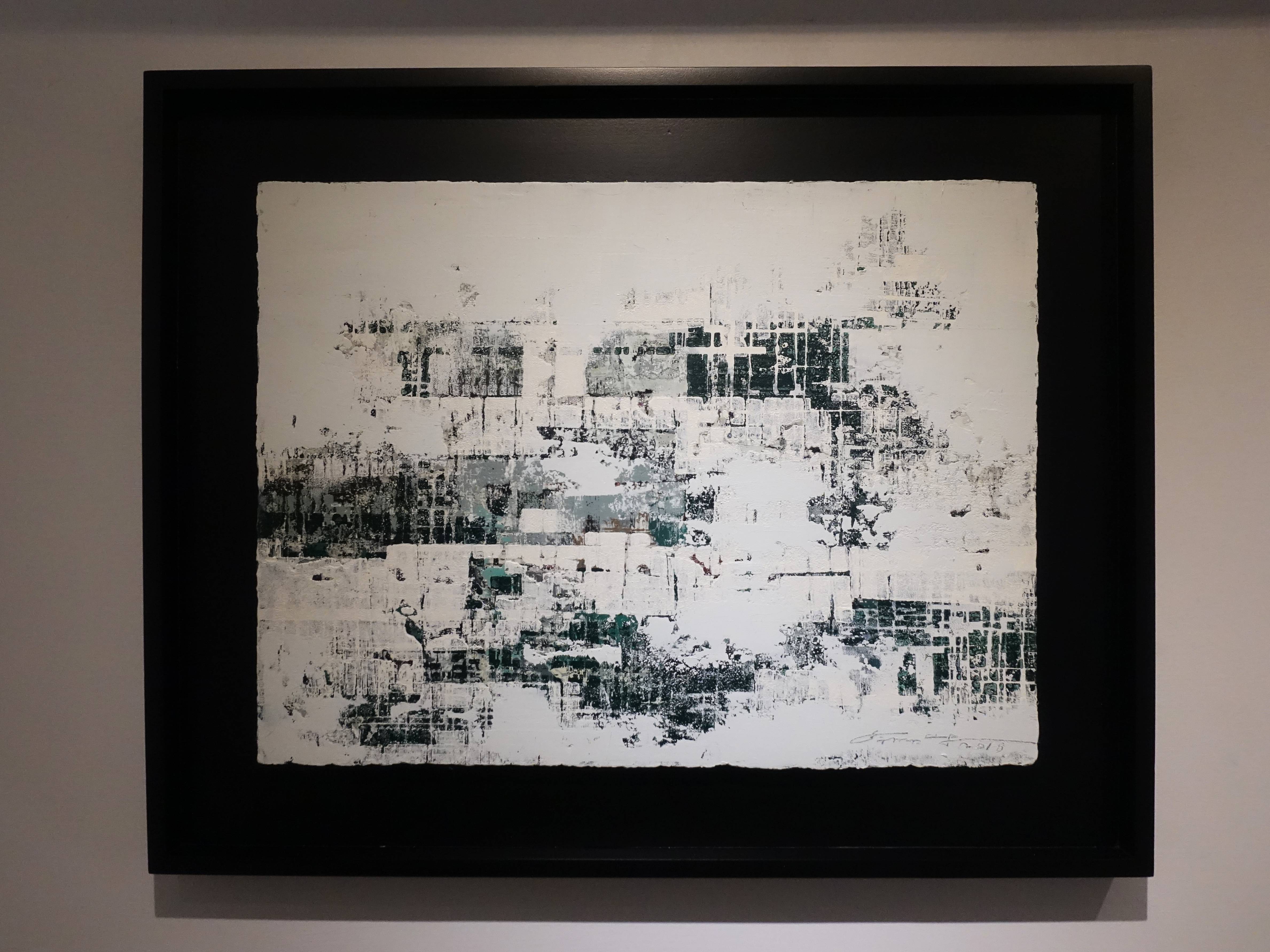 徐明豐，《移動的風景之二》，39 x 51 cm，複合媒材，2018。