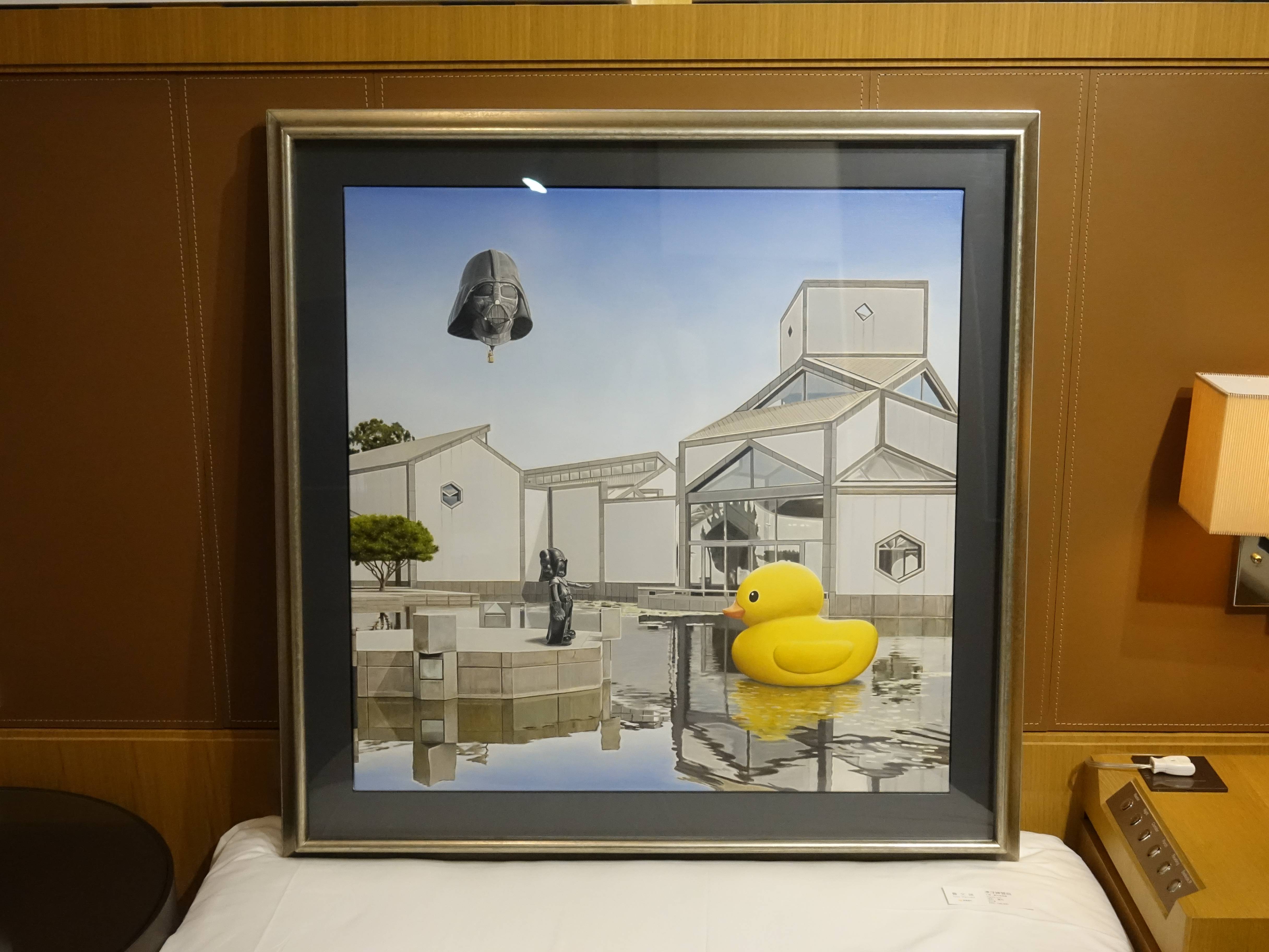 國璽藝術 - 曹文瑞，《漂浮練習曲》，70 x 70 cm ，麻布、油彩，2018。