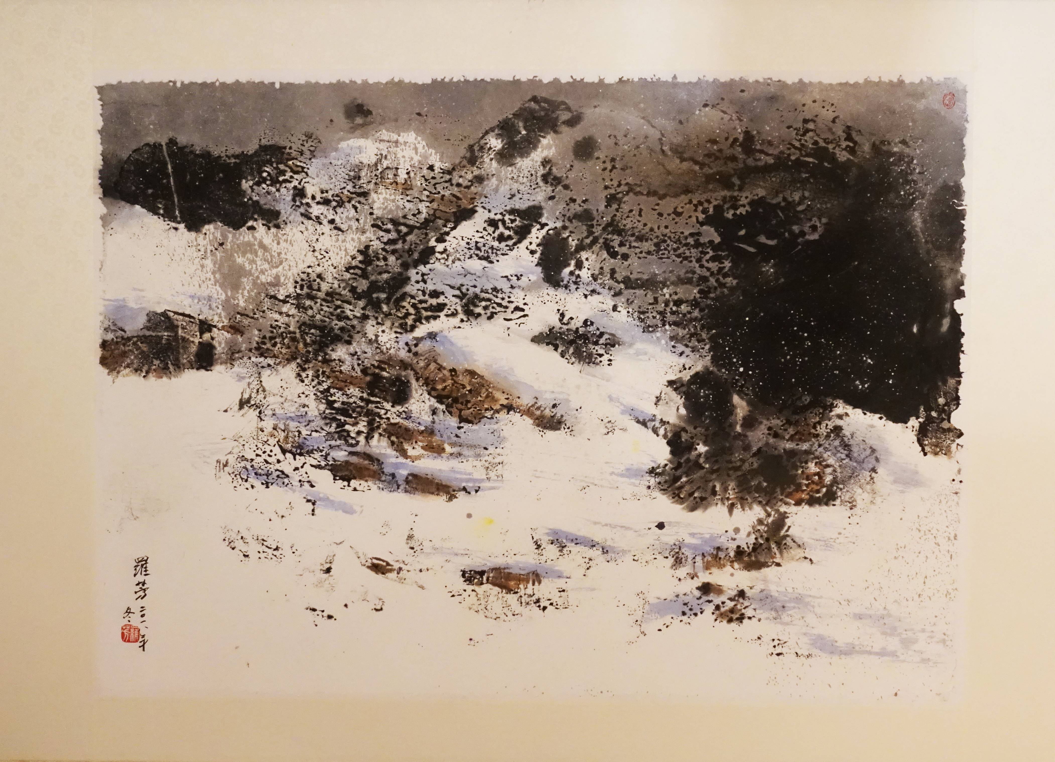 藤藝廊藝術家 - 羅芳，《銀妝》，85 x 60 cm 。