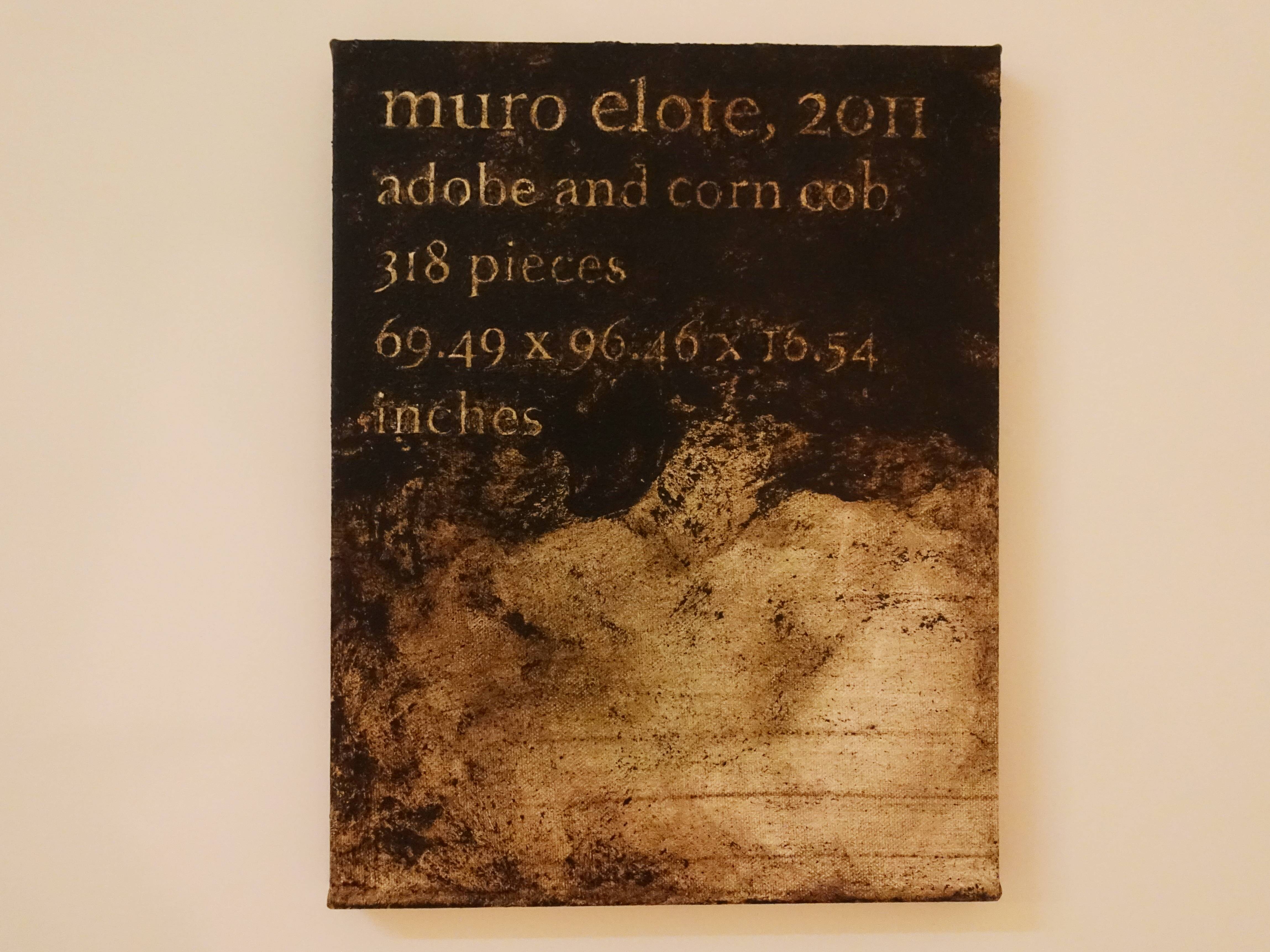 羅智信，《Muro Elote》，28 x 35 cm，畫布、玉米黑粉菌做成的顏料，2018。
