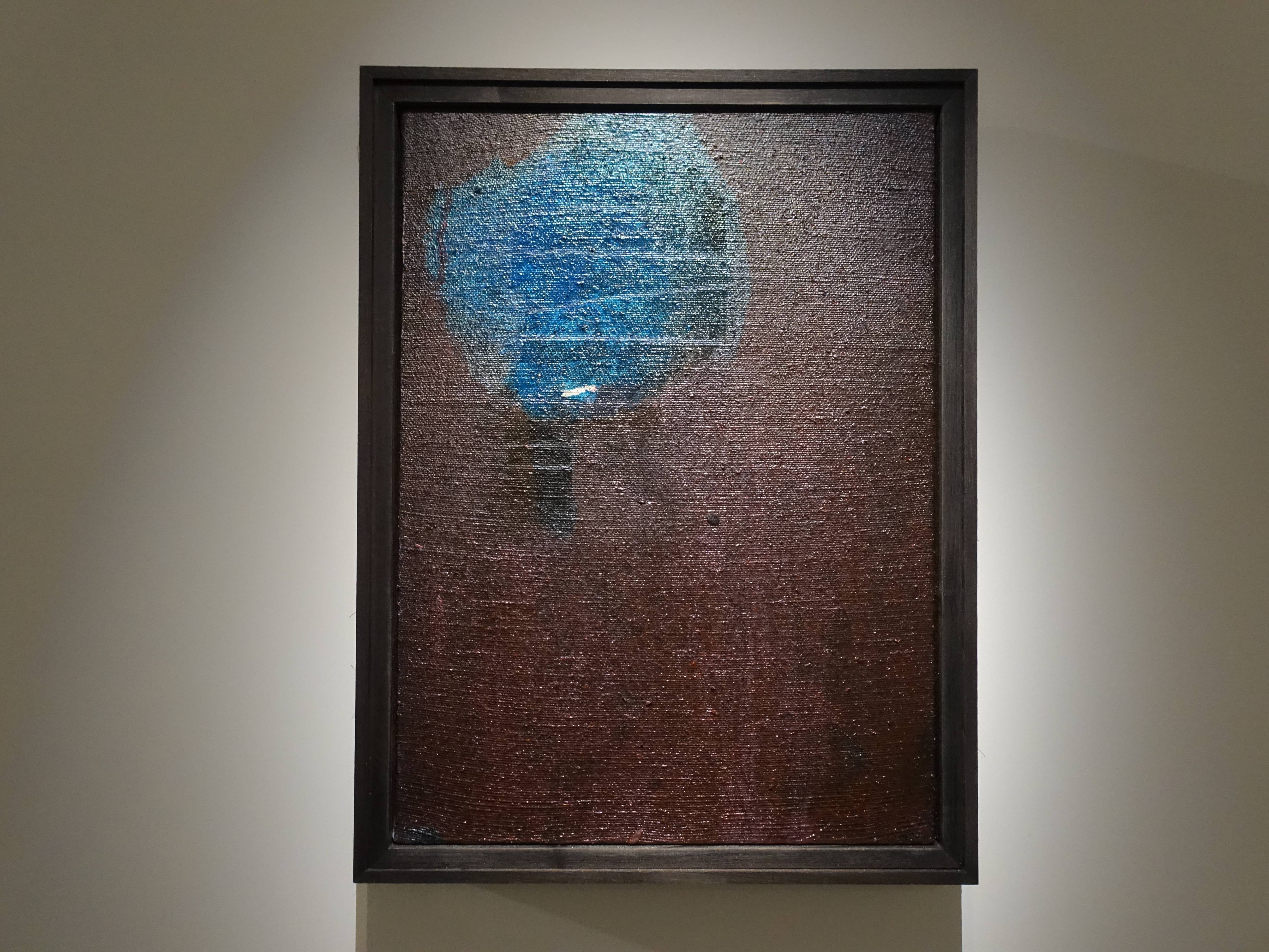 林鴻文，《撫》，46 x 34 cm，壓克力顏料、水性油彩、畫布，2010。