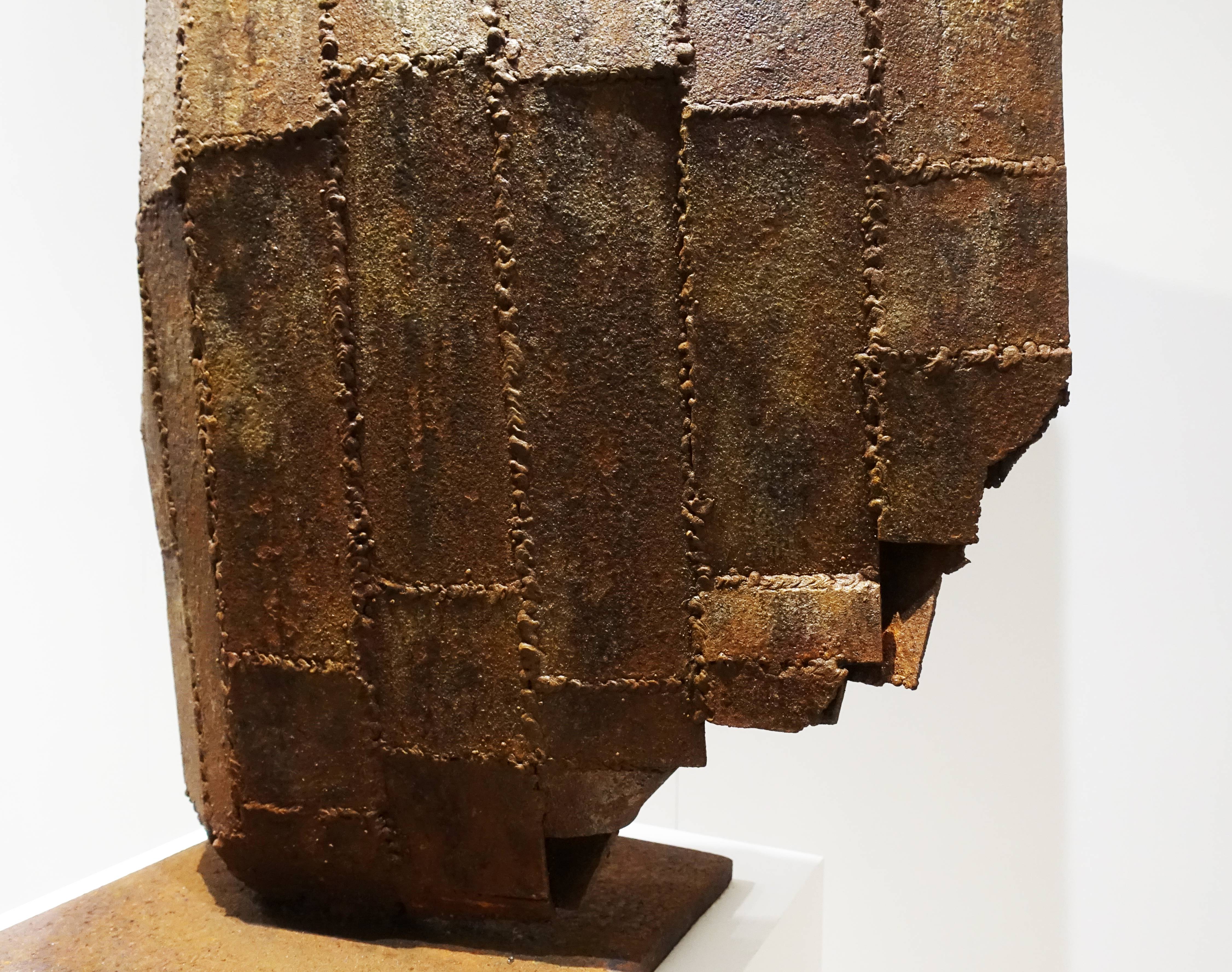  林鴻文，《處似》細節，62 x 30 x 110 cm，焊鐵，2018。