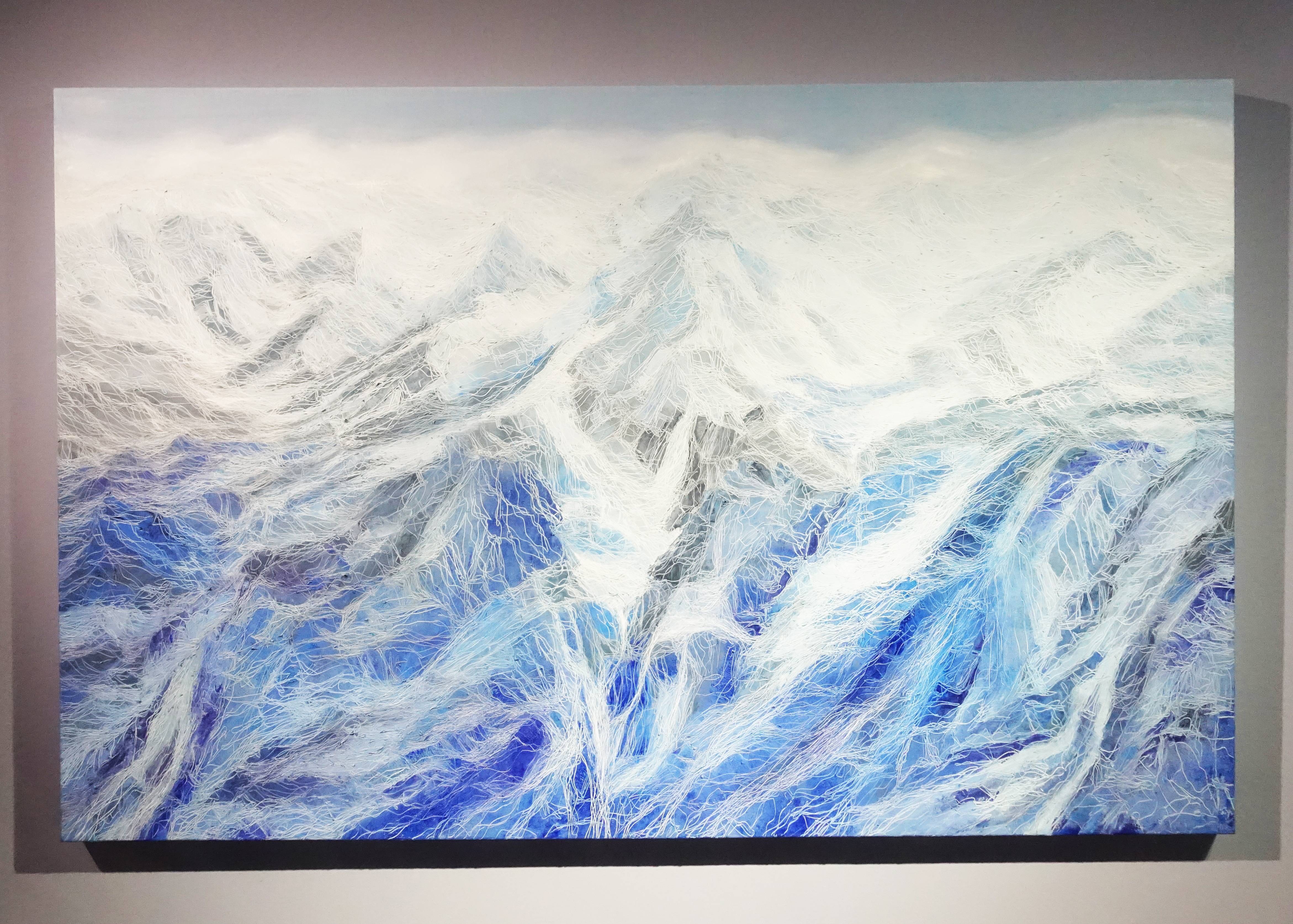鄭麗雲，《冷寂1 /峰》，240 x 330 cm，油彩、蔴布，2015。