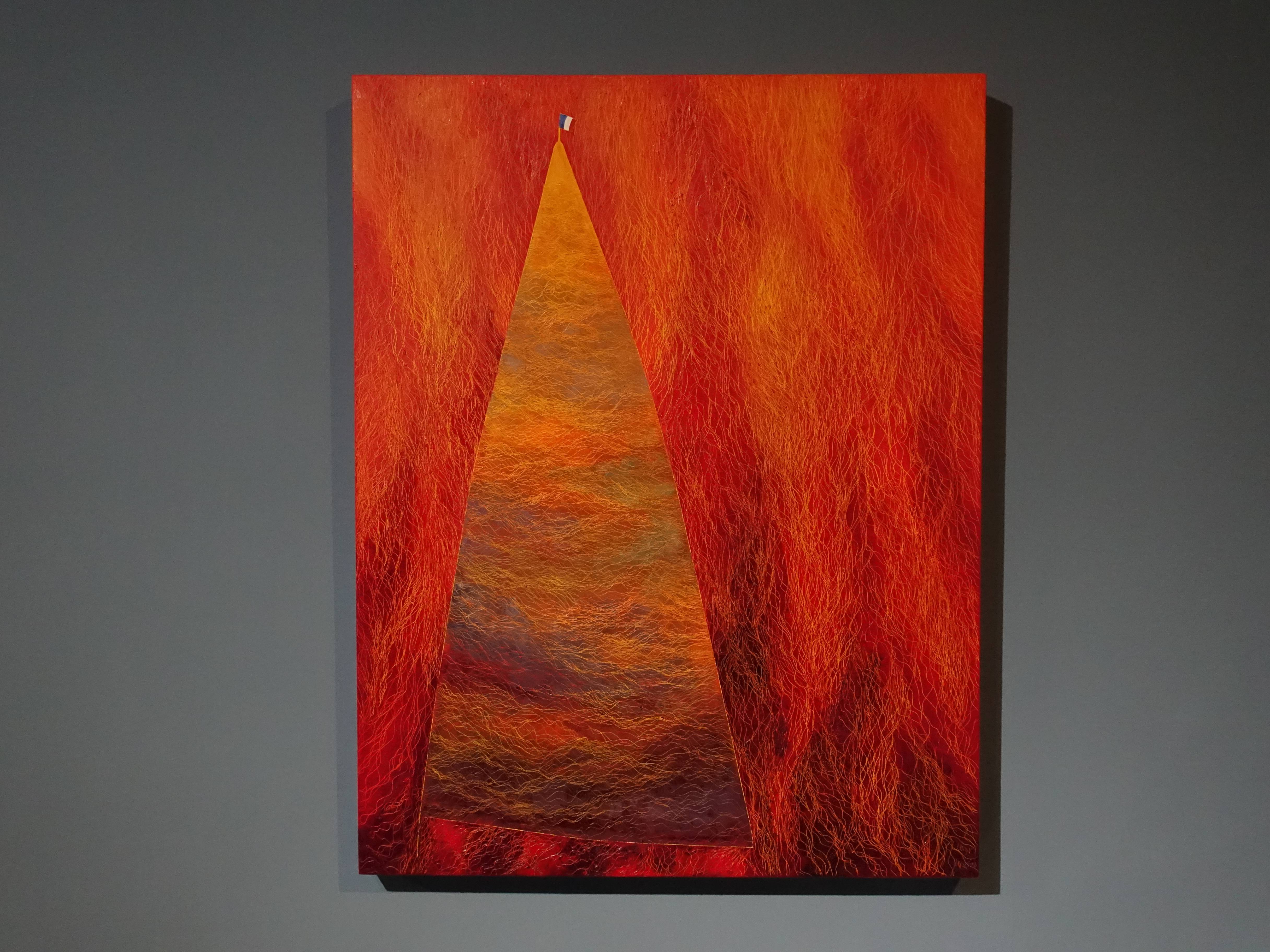 鄭麗雲，《滿帆II》， 116.5 x 91 cm，油彩、蔴布，2016。