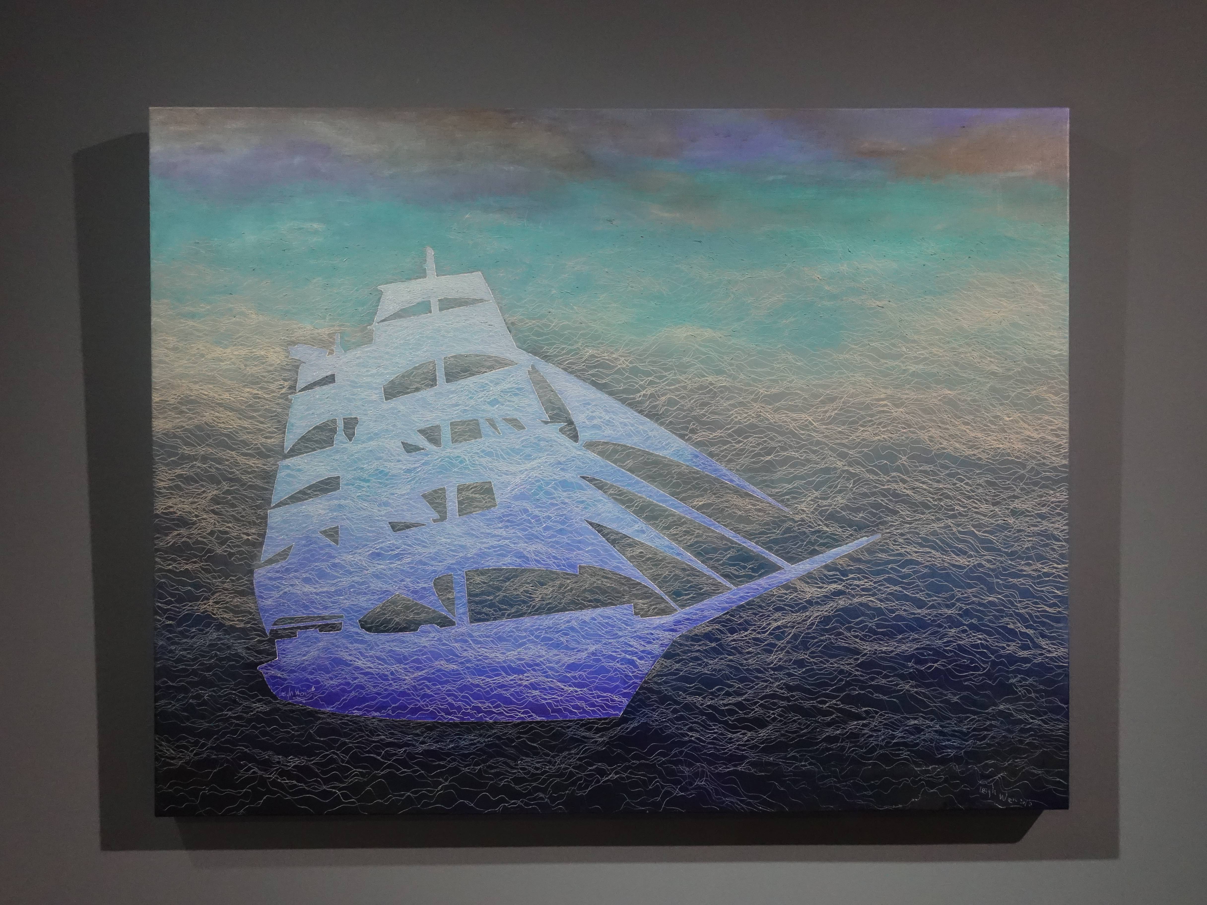 鄭麗雲，《滿帆III》，145.5 x 112 cm，油彩、蔴布，2016。