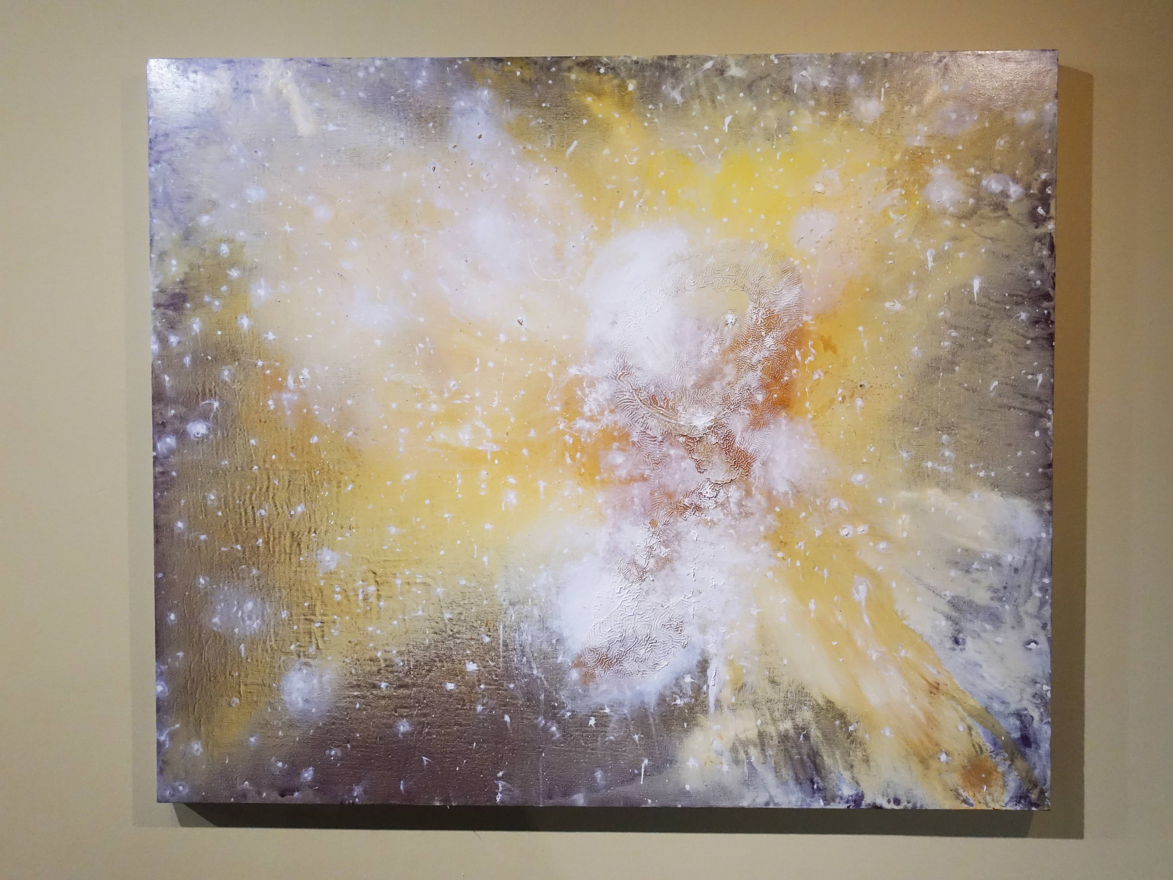鄭麗雲，《氣#10-1》，153 x 183 cm，油彩、蔴布，2012。