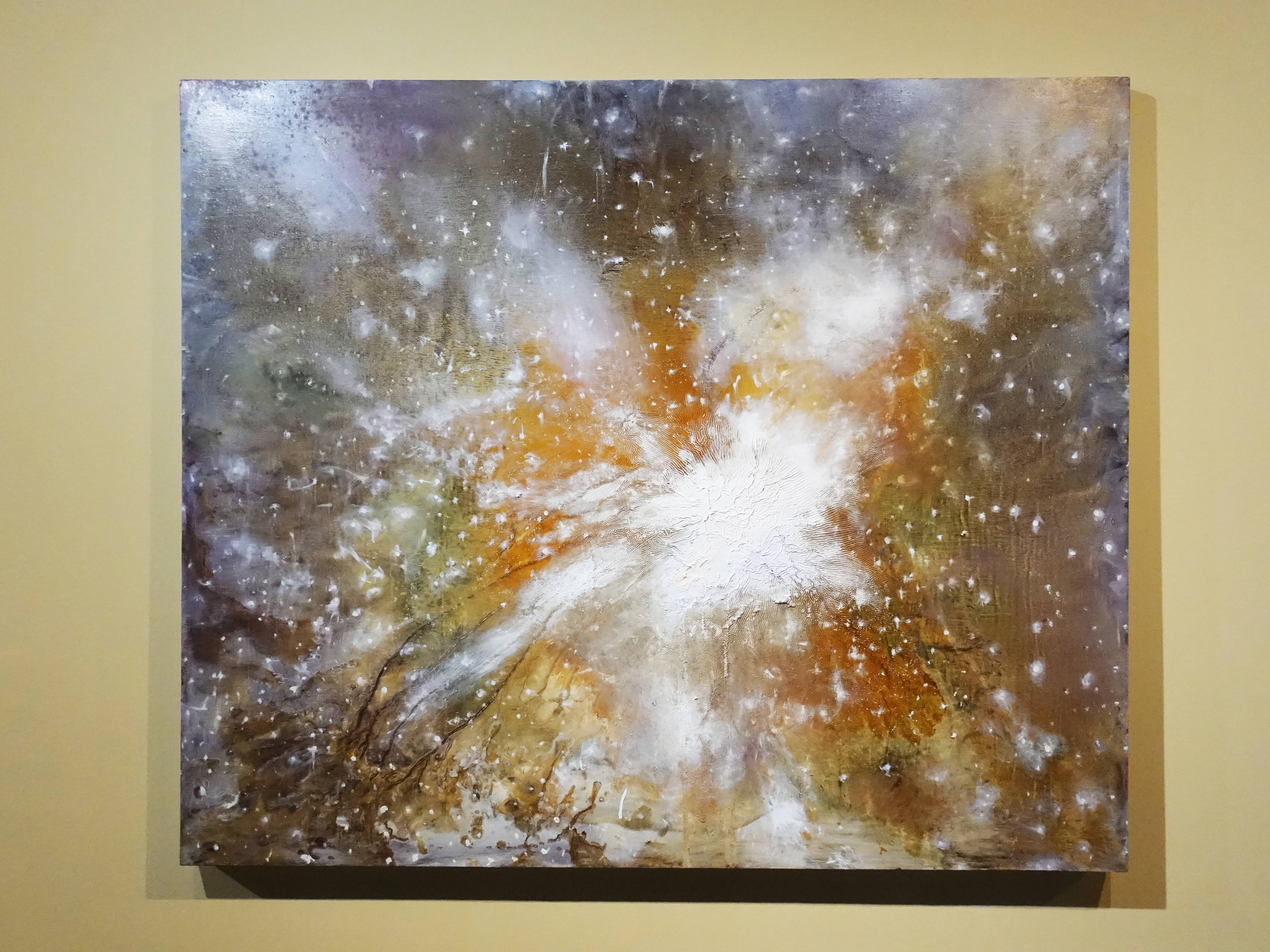 鄭麗雲，《氣#10-2》，153 x 183 cm，油彩、蔴布，2012。