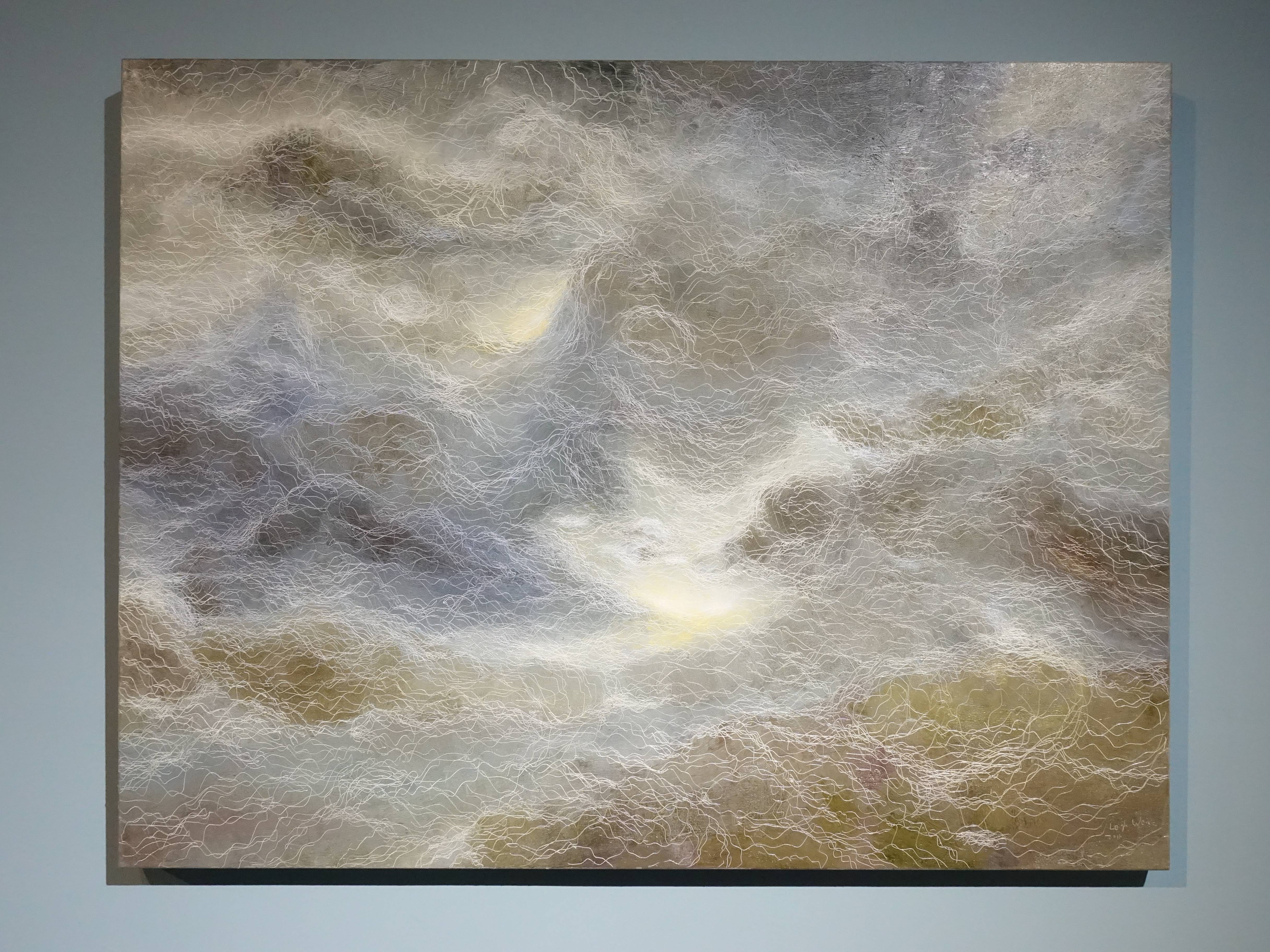 鄭麗雲，《曙光》，122 x 145.5 cm，油彩、蔴布，2016。