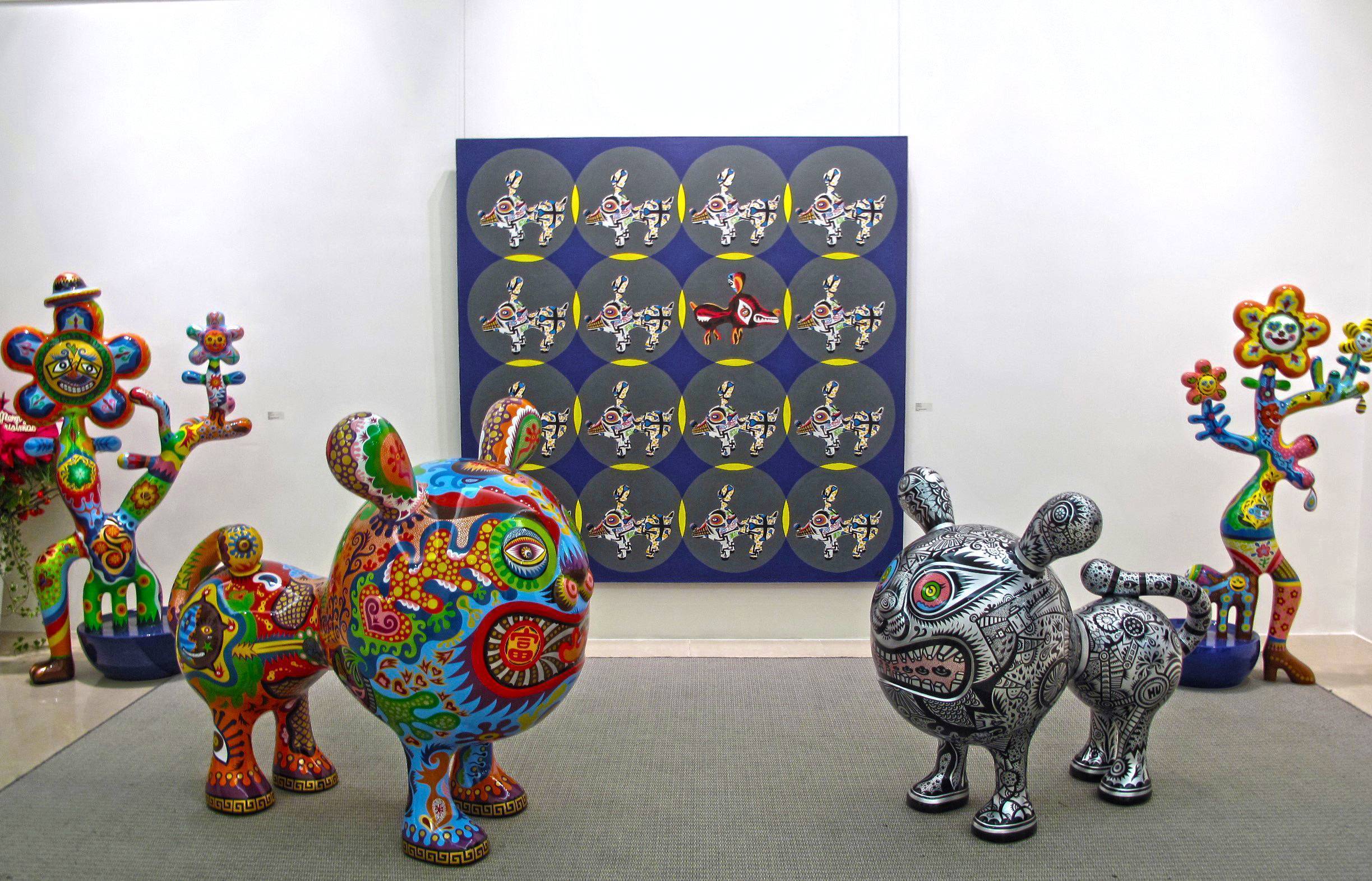 福虎群組、公樹、母樹與畫作。