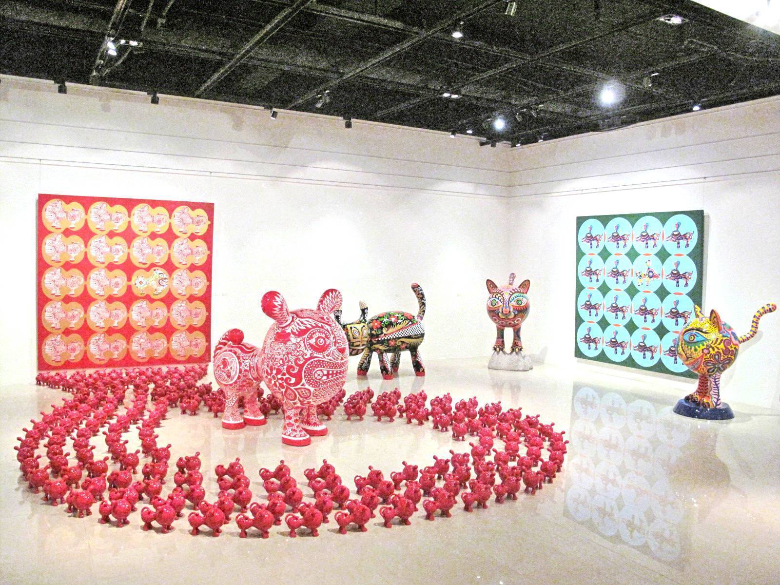 剪紙福虎群組於現場相當吸睛。