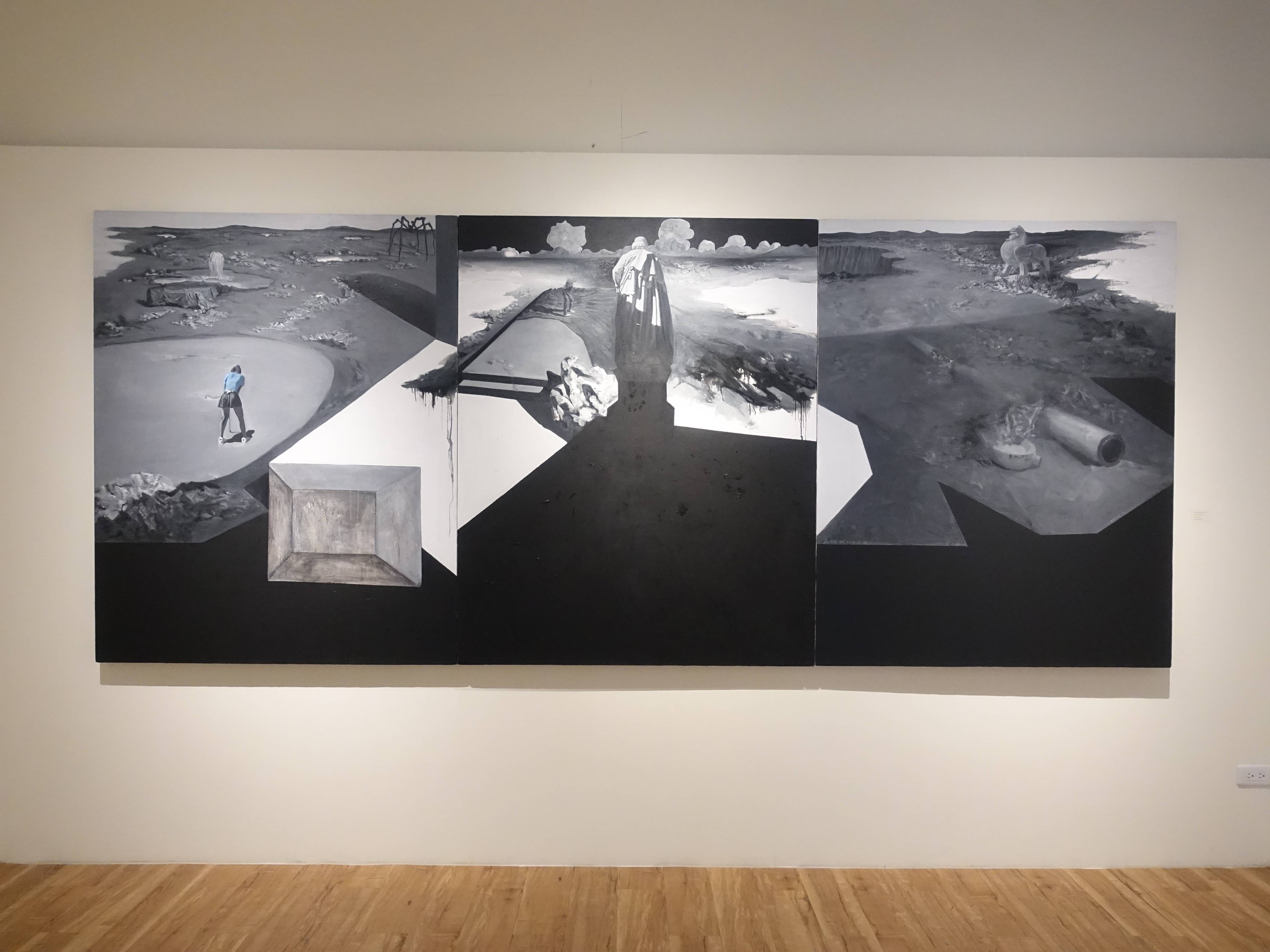 劉芯濤，《無邊的風景2018-2》，150 x 360 cm，布面油畫，2018。