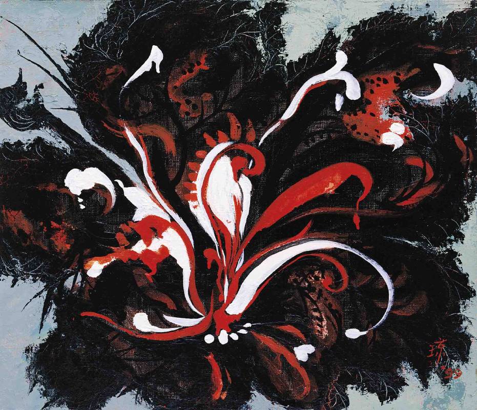 清芳, 油彩、畫布, 45.5x53cm (10F), 1999