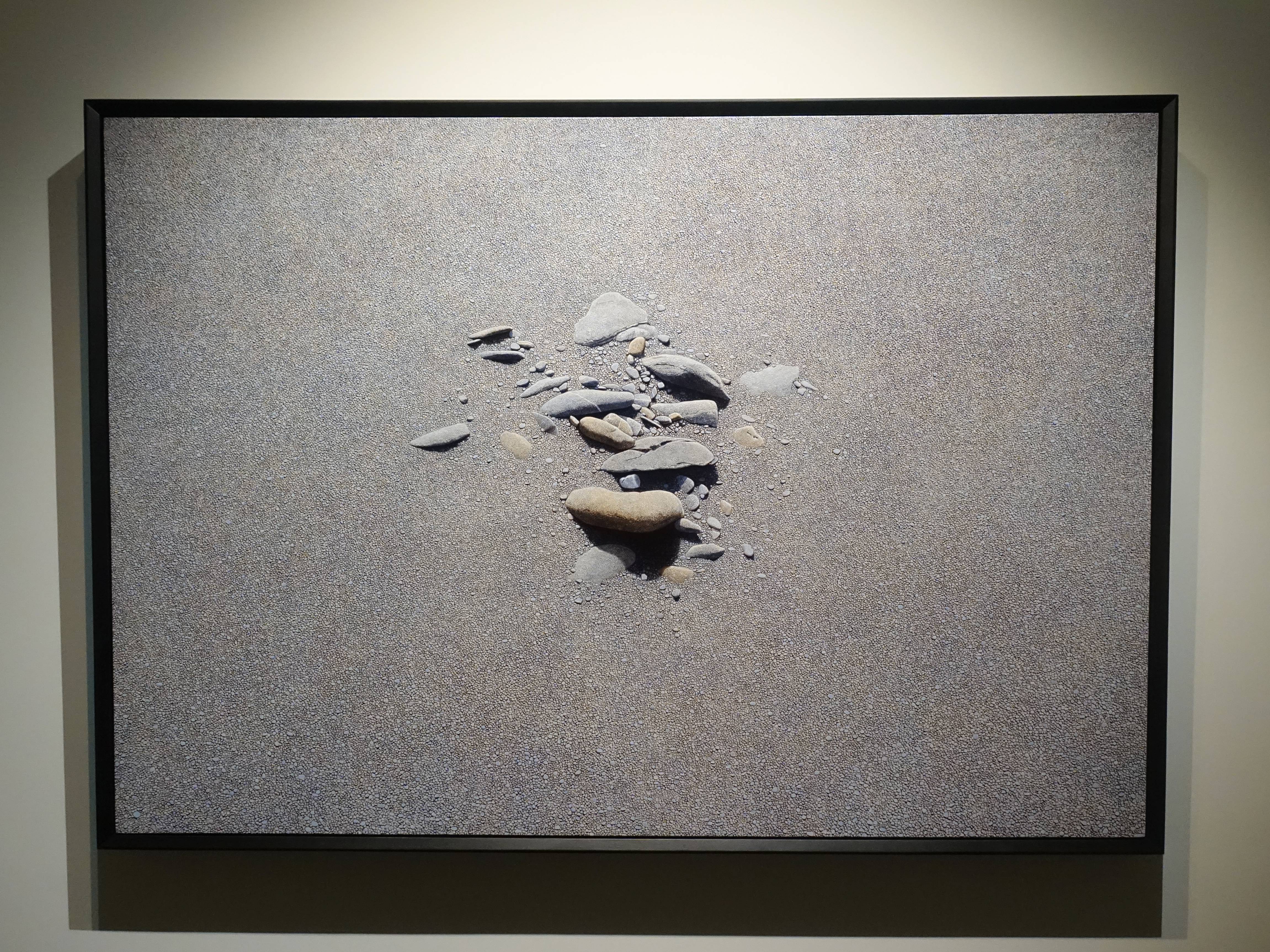 周珠旺，《石嶼》，112 x 162 cm，油彩、畫布，2019。
