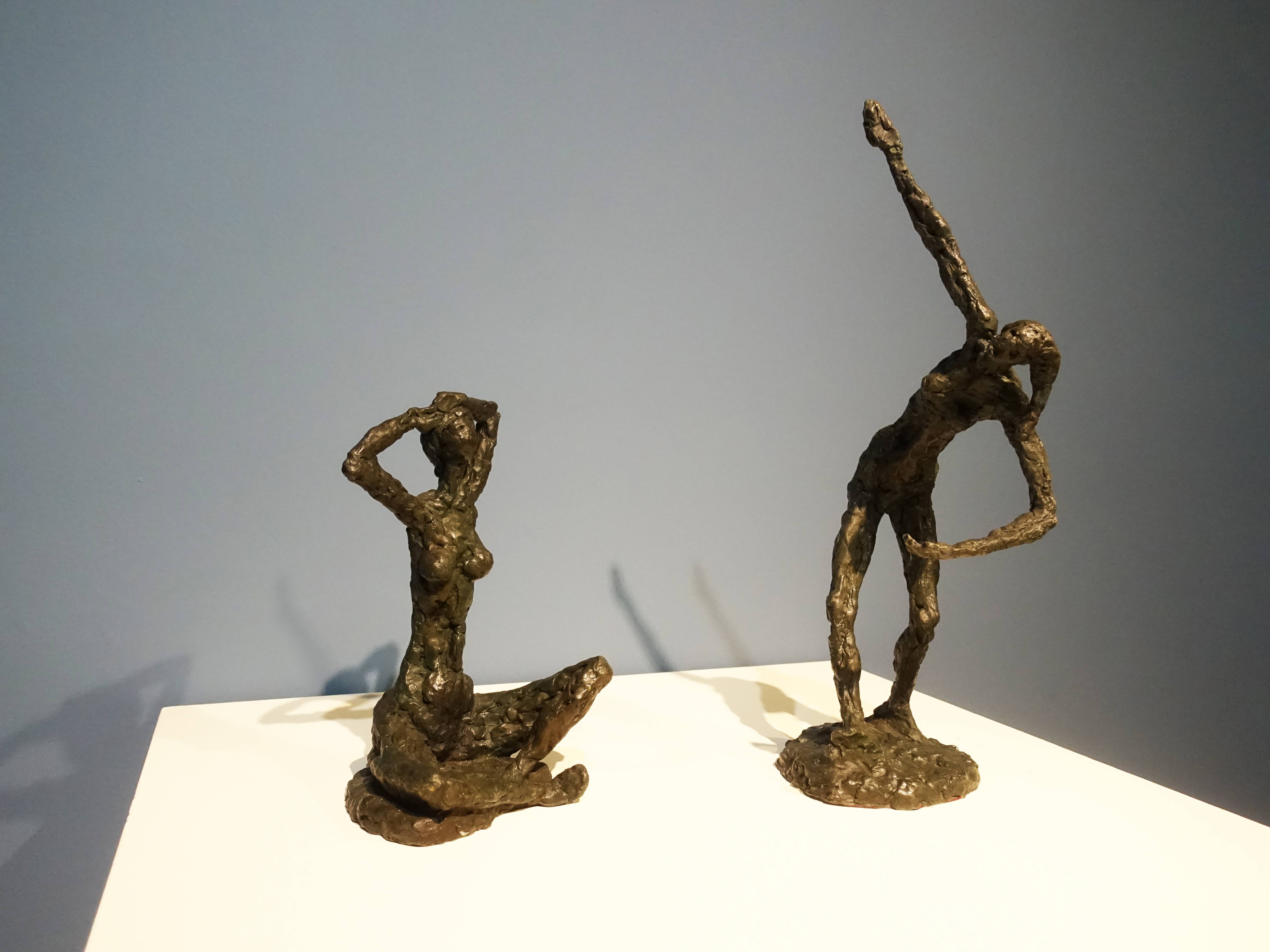 蒲浩明，《對語》，47 X 16 X 15 cm (右)，28 X 17 X 16 cm (左)，銅，1984。