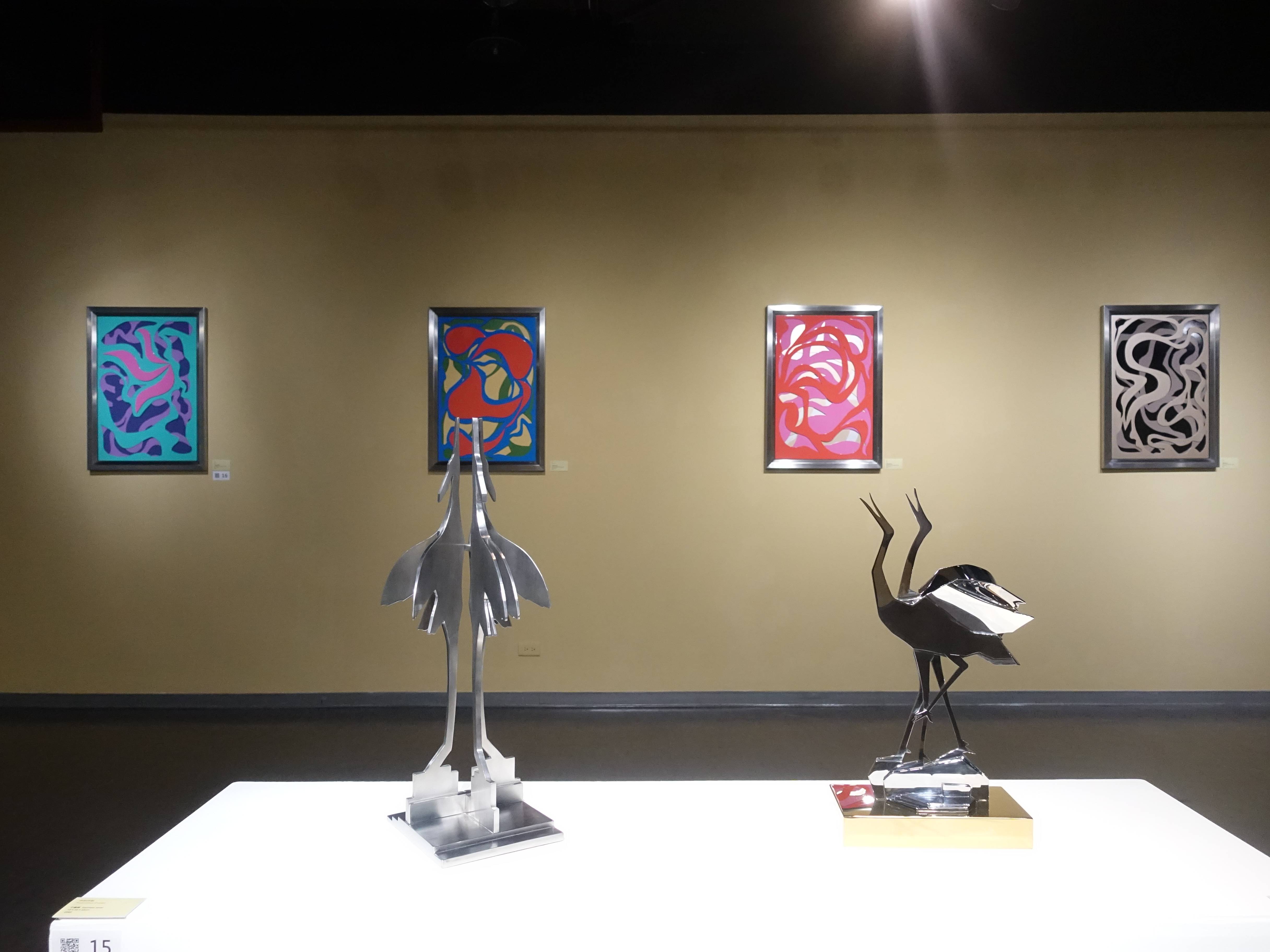 人文遠雄博物館展出蒲浩明跨域雕塑特展《介質·場·多維空間 》。