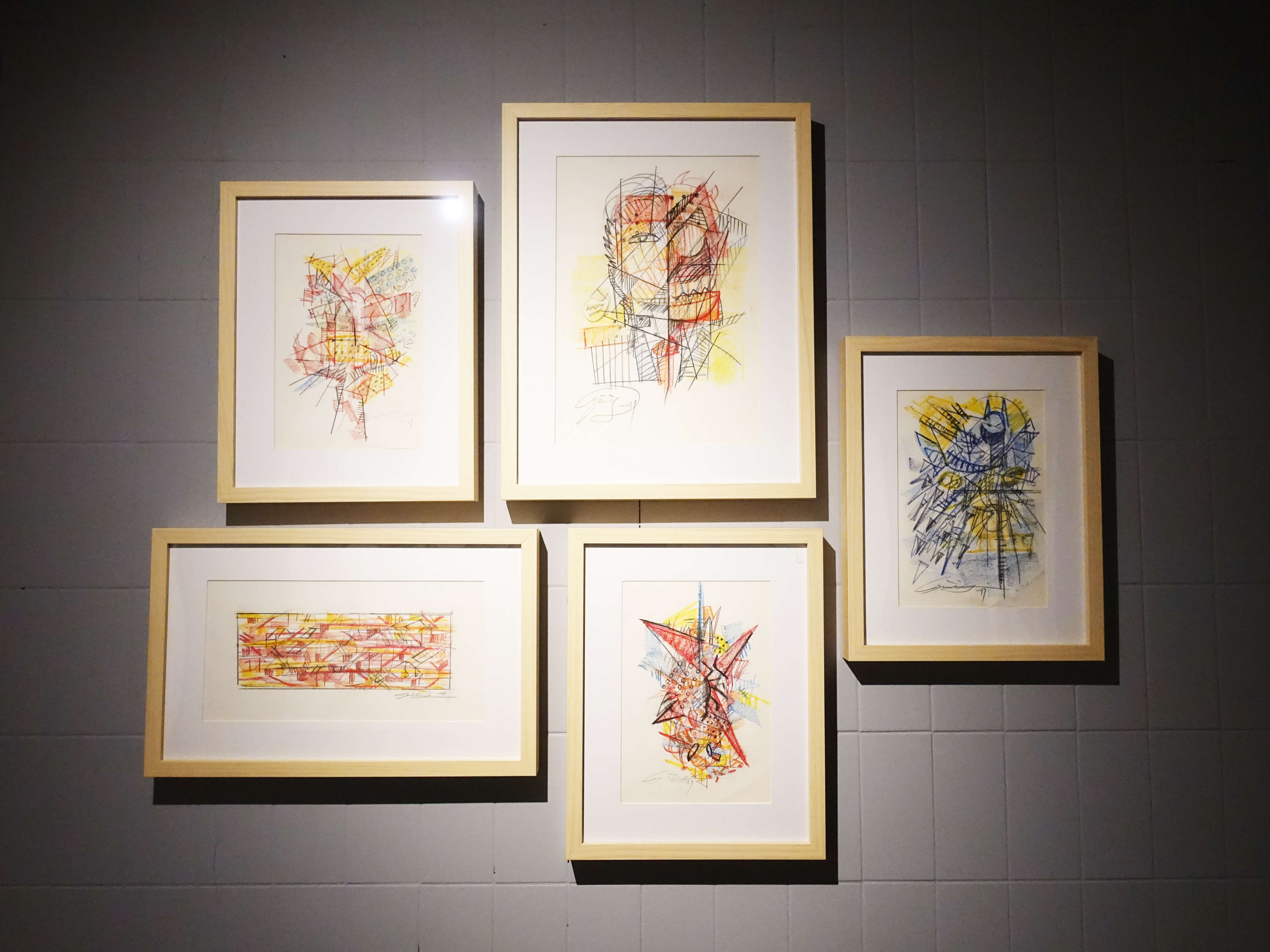 雷相畫廊展出藝術家林俊良草稿系列作品。