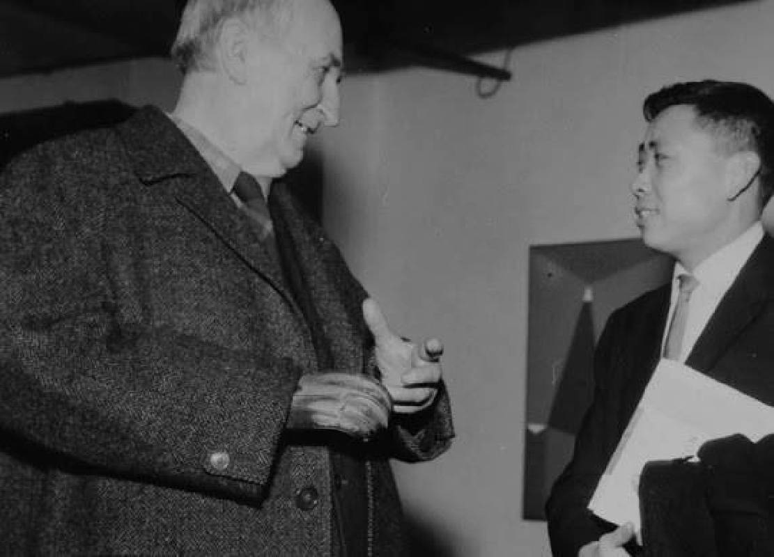 霍剛與義大利藝術家馬森(1896-1978)， 1966年於米蘭。 (圖片出處/「形色之外」霍剛紀錄片) 