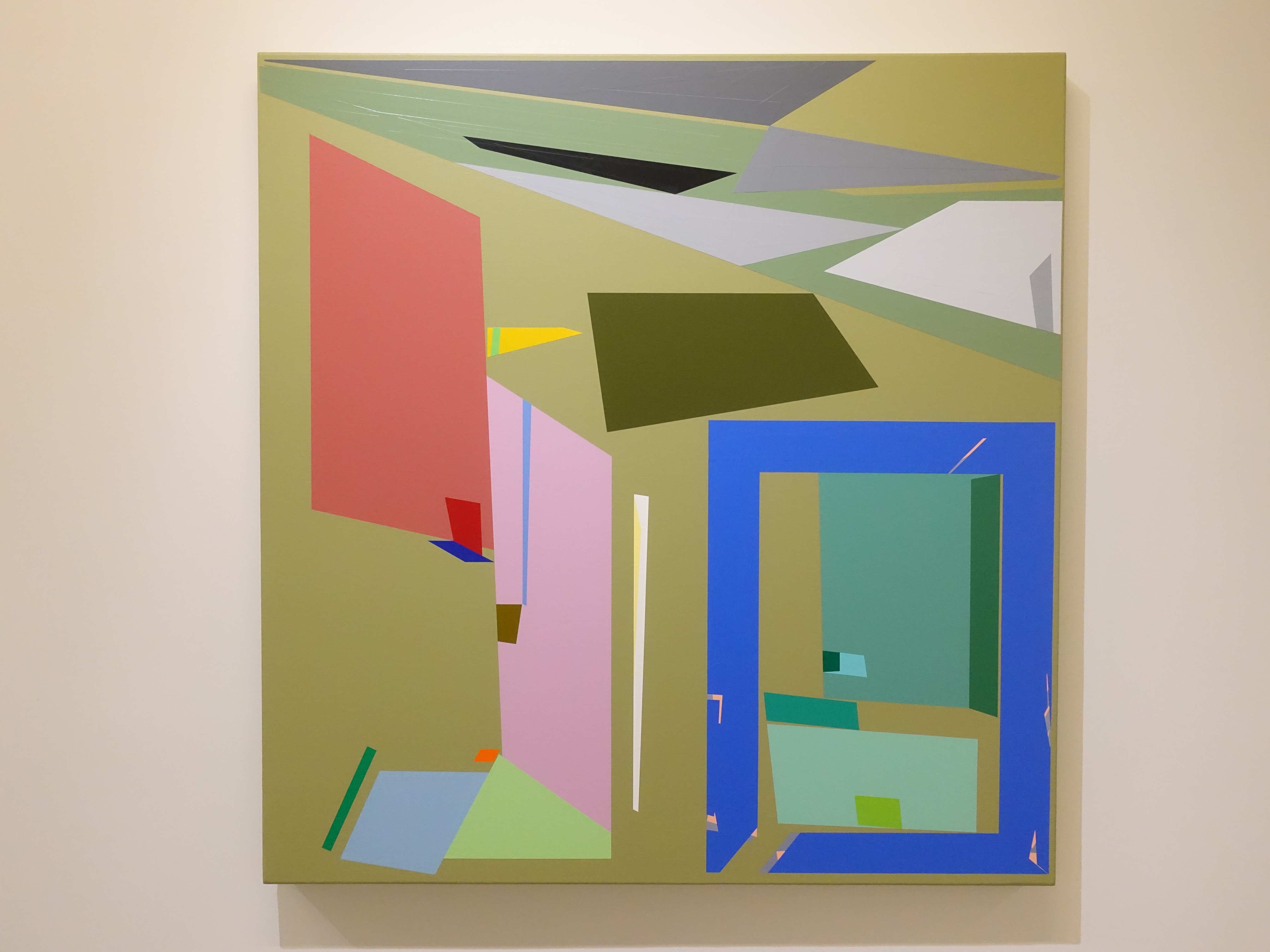 胡坤榮，《表演》，130 x 125 cm，壓克力顏料、畫布，2019。