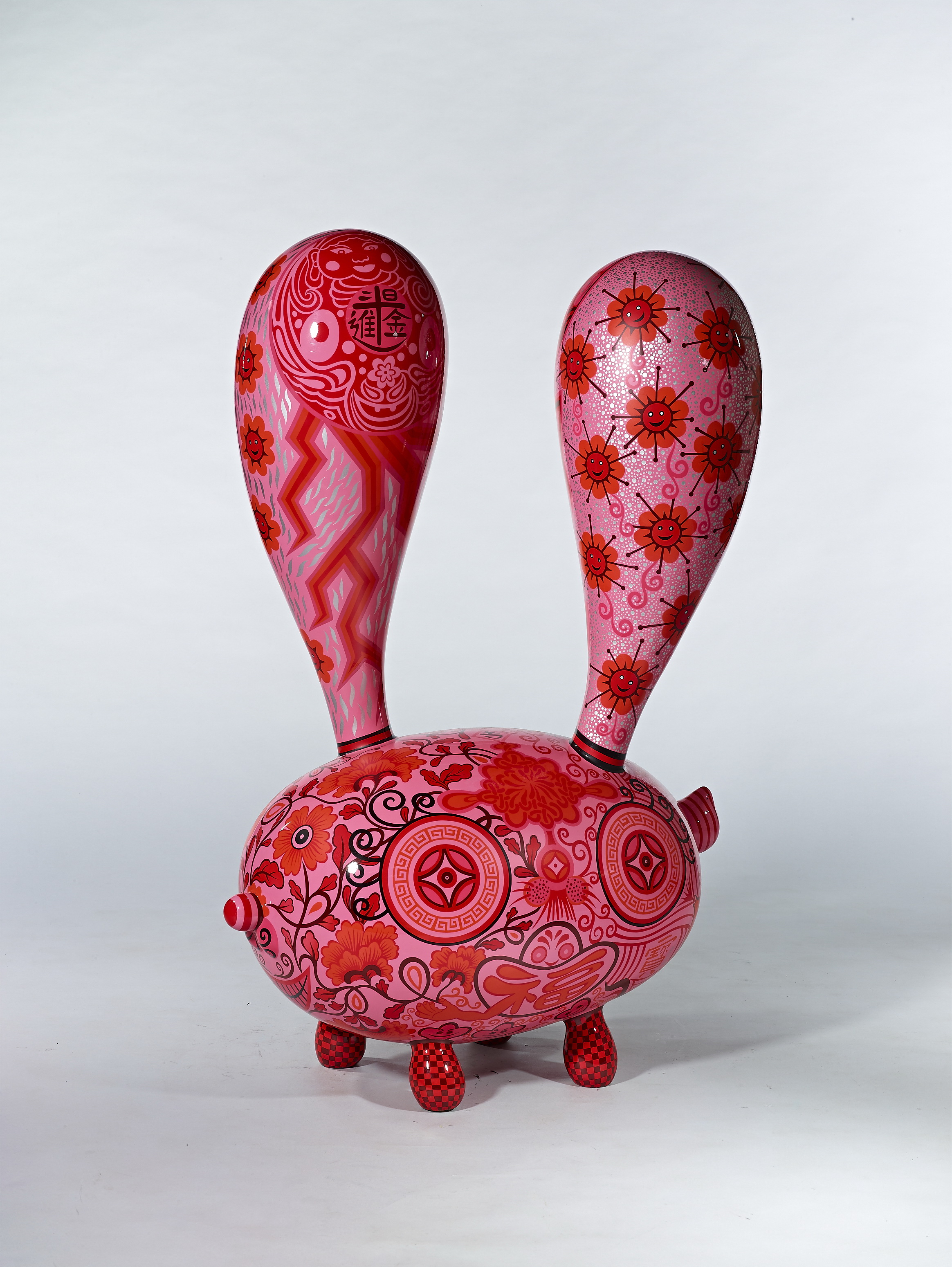 十二生肖之肆 鴻兔 2013 鋼板彩繪 83x48x122cm