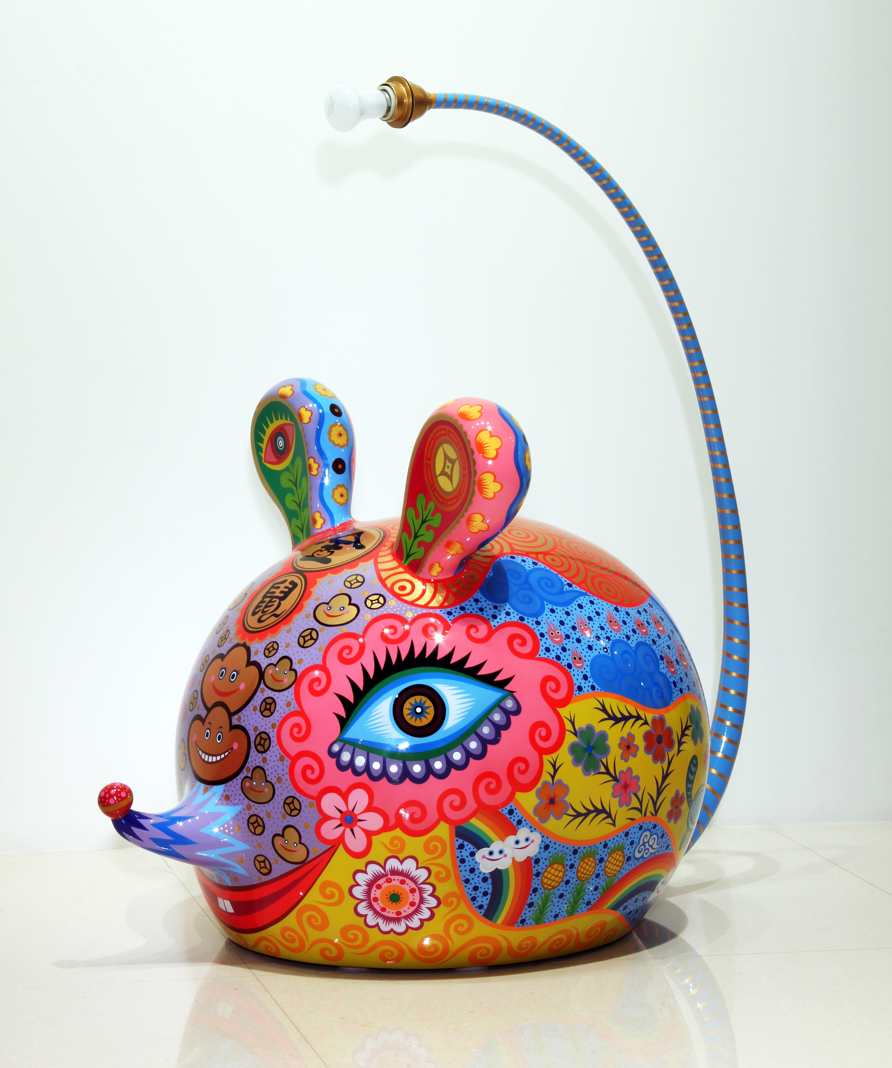 十二生肖之壹  金錢鼠 2014 鋼板彩繪 80x47x89 cm