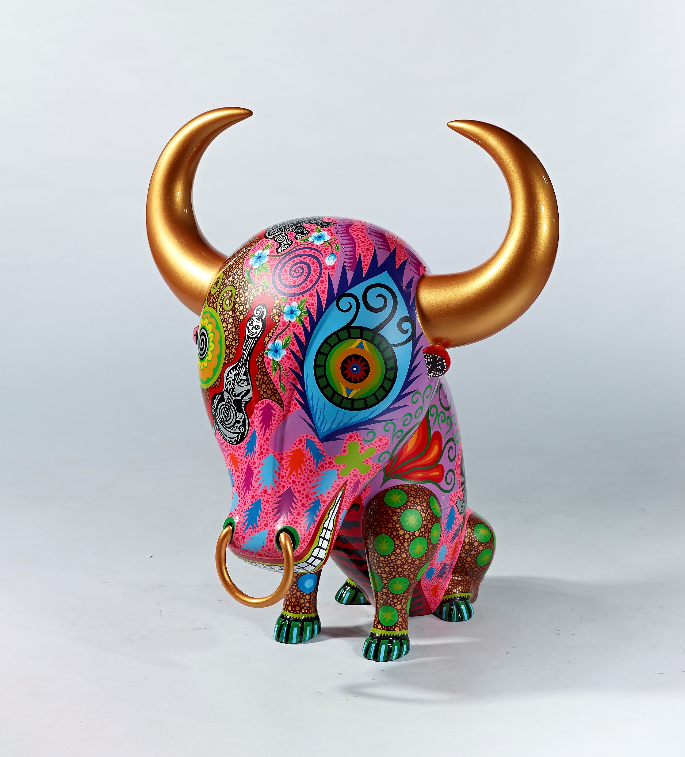 十二生肖之貳 牛 2012 鋼板彩繪 60x65x78cm