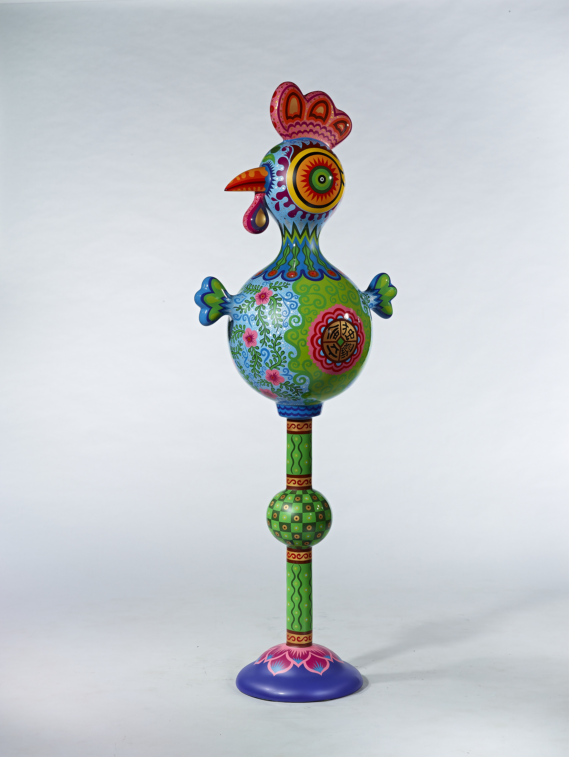 十二生肖之拾 金雞獨立 2012 鋼板彩繪 60x41x160cm