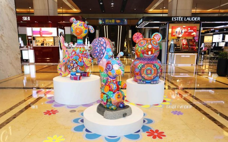 展於新光三越信義A4館的「三鼠好友」（照片來源：新光三越）