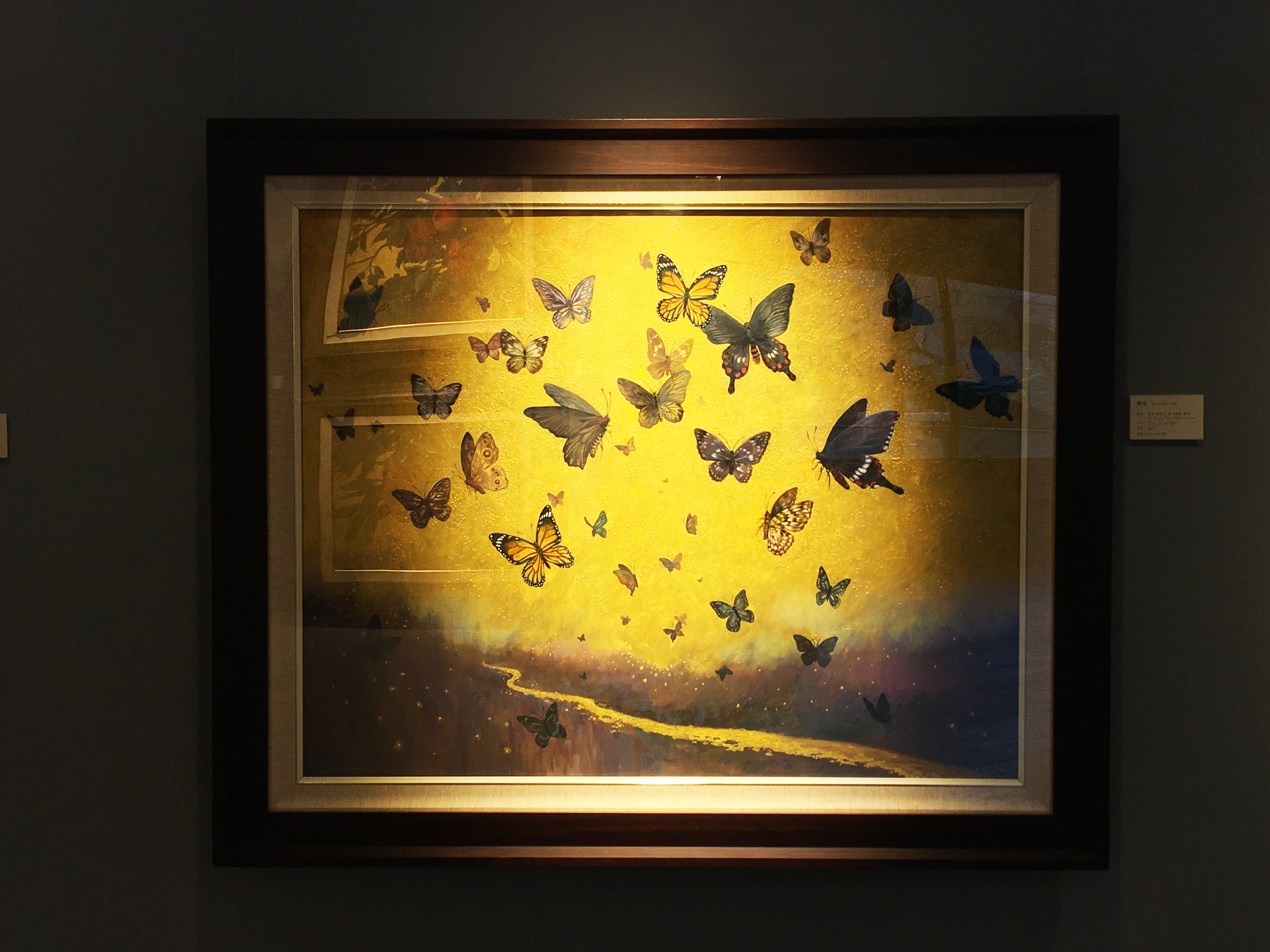 劉子平，《蝶道》，72.5 x 91 cm，油彩、壓克力、綜合媒材、畫布，2019。