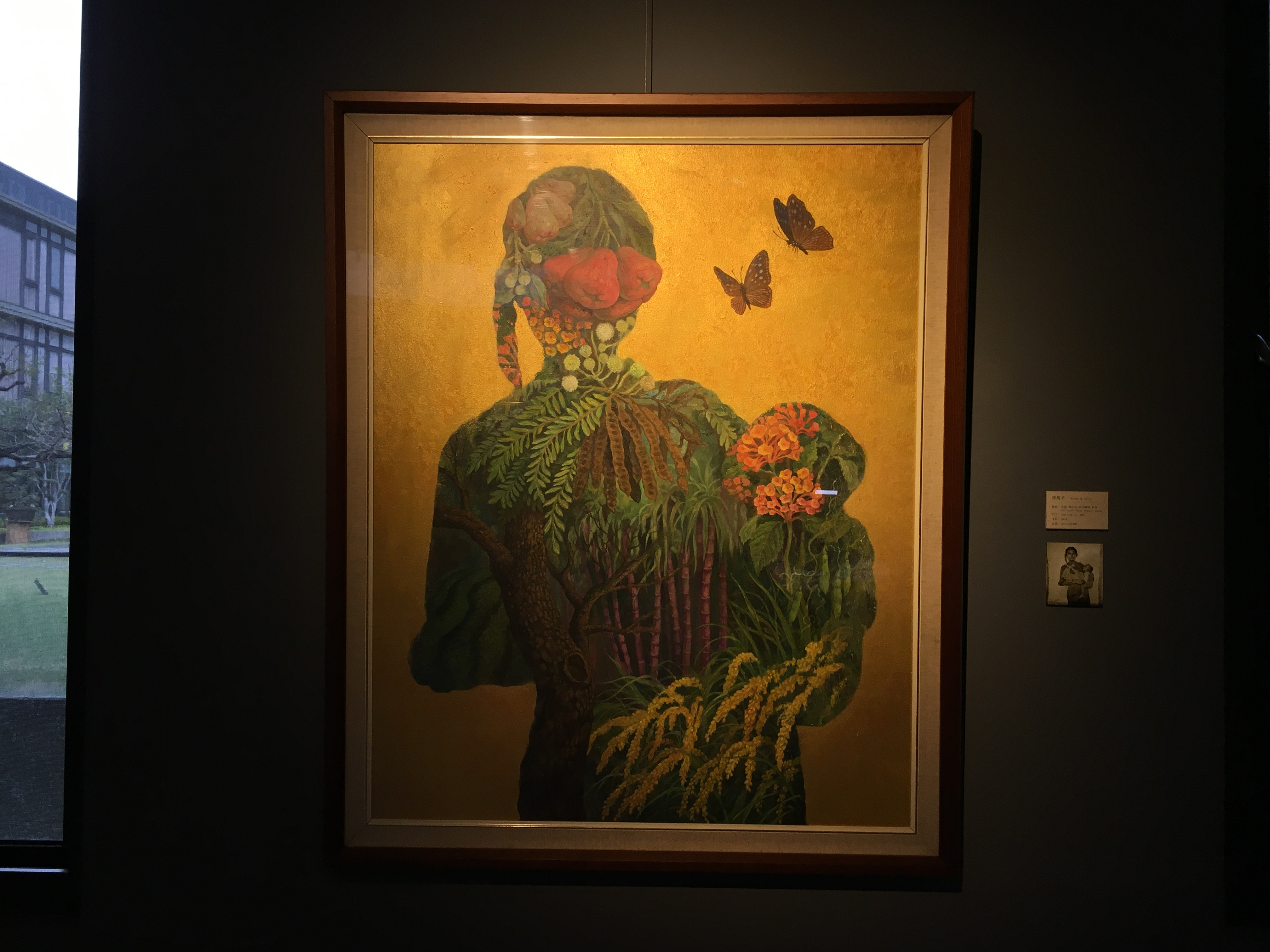 劉子平，《母與子》，100 x 80 cm，油彩、壓克力、綜合媒材、畫布，2019。