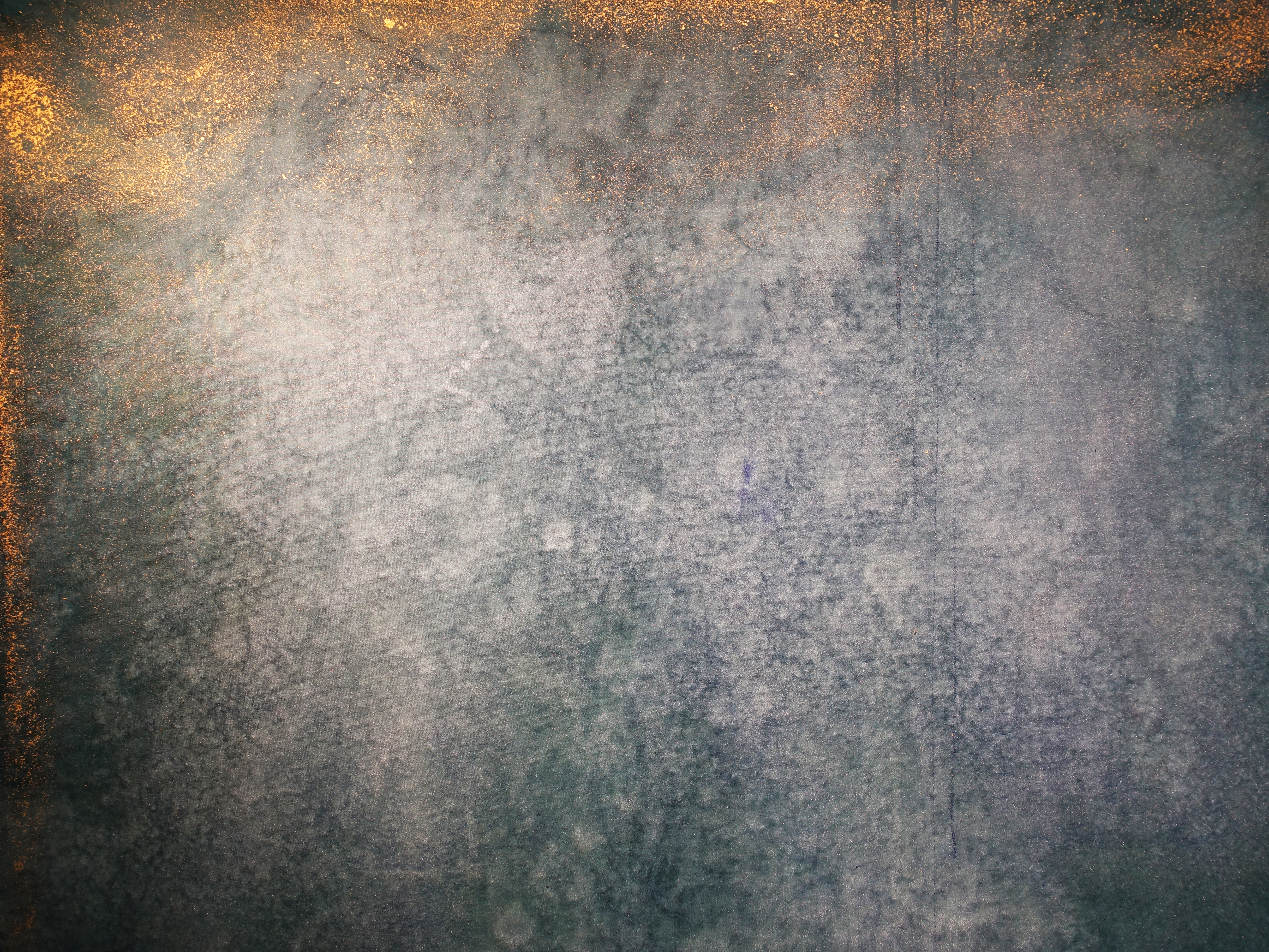 Makoto Fujimura，《Silence and Beauty》細節，121.92 x 152.4 cm，天然礦物顏料、打底劑、畫布，2016。