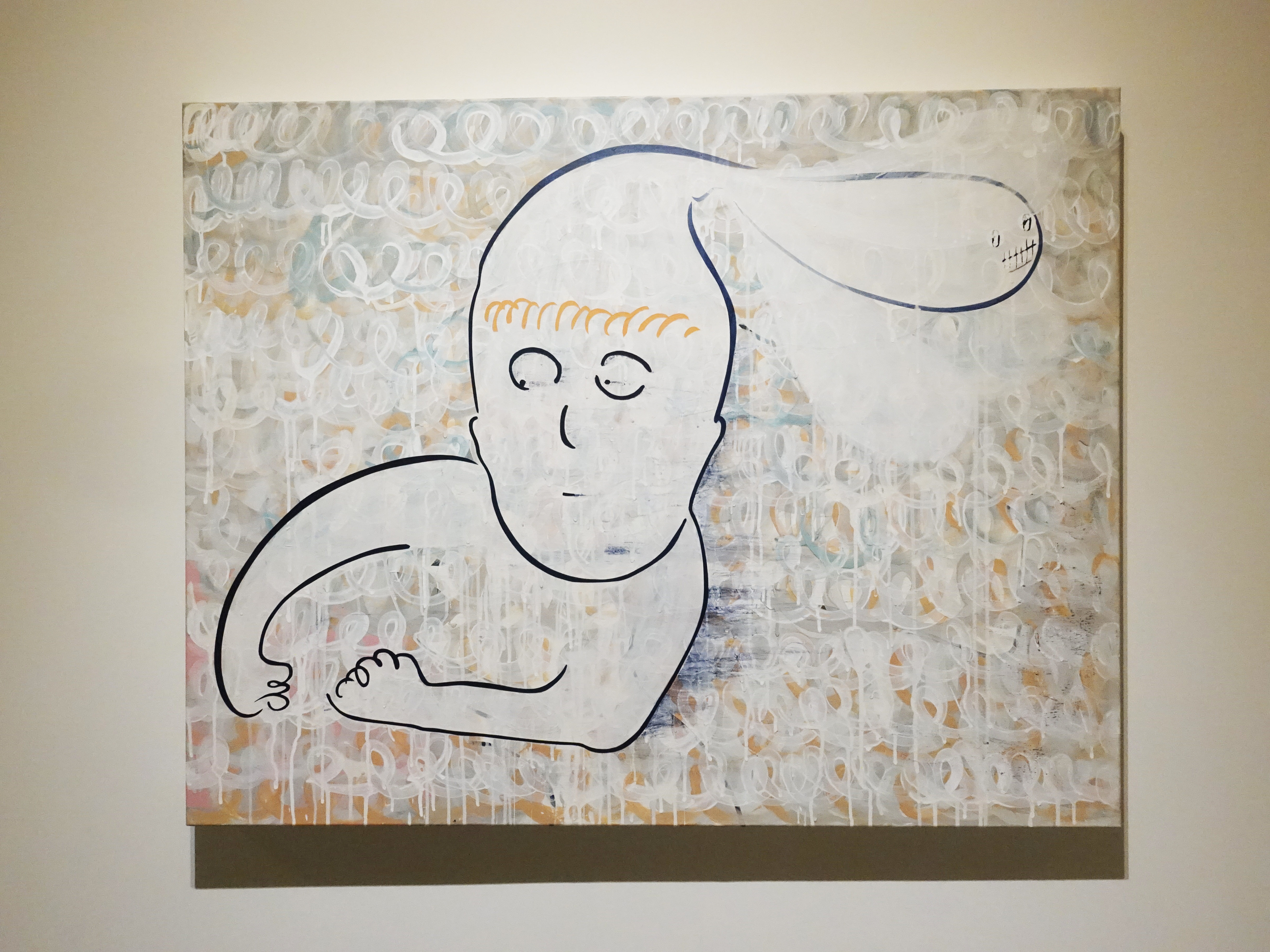 蕭筑方，《風吹的馬尾》，91 x 116.5 cm，壓克力顏料、畫布，2019。