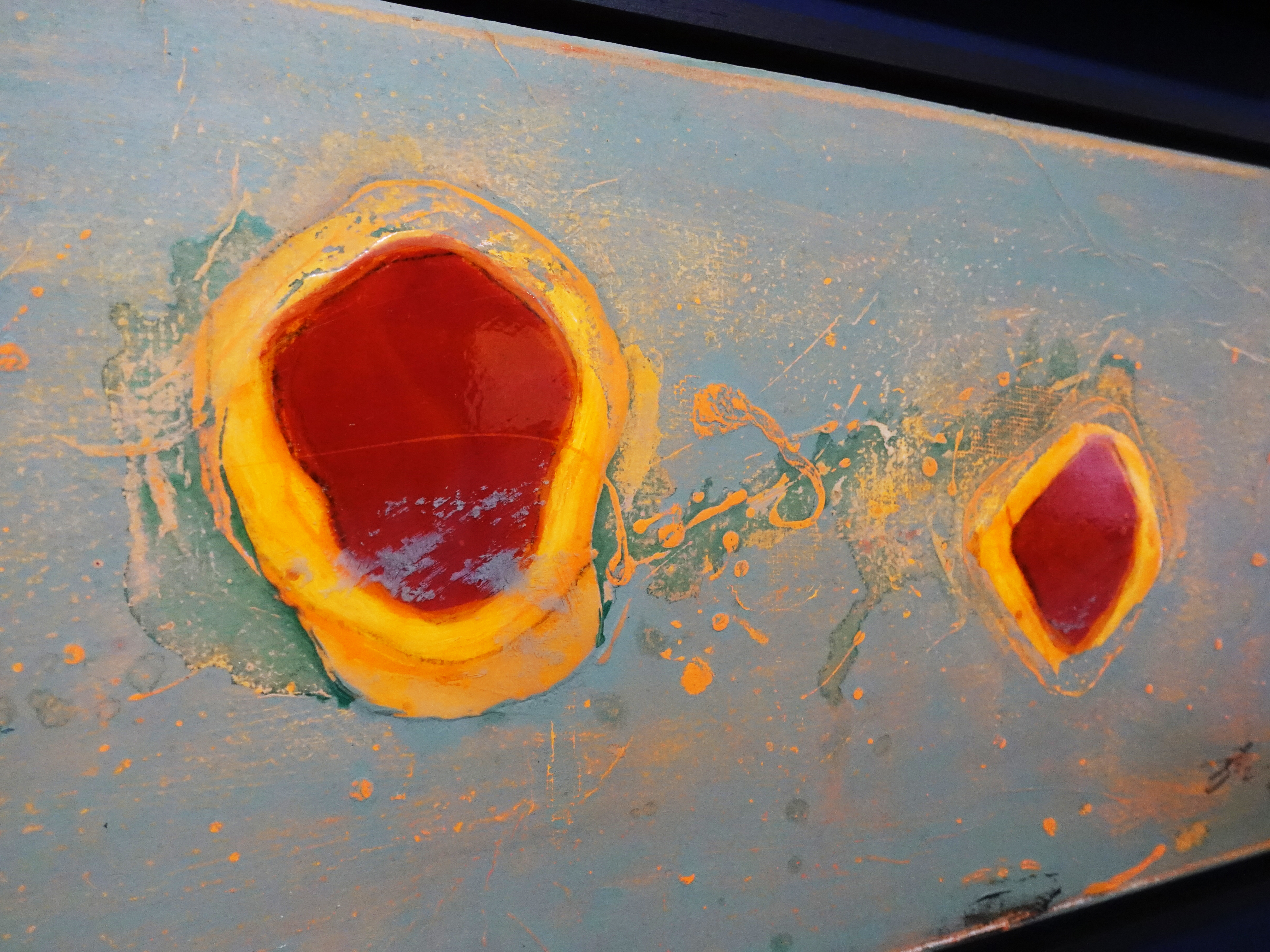 洪明爵，《海洋印記IV》細節，90 x30 cm，複合媒材，2020。