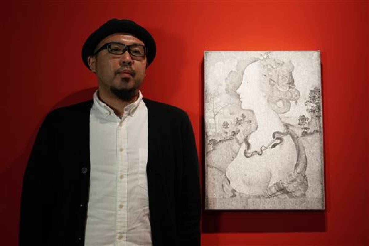 融合西方名畫與日本動漫人物的日本藝術家-佐垣慶多。（圖／多納藝術提供）
