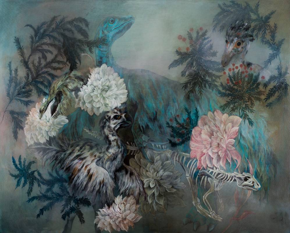 阿普地之幻，130 x 162 cm，油彩、壓克力、畫布，2019