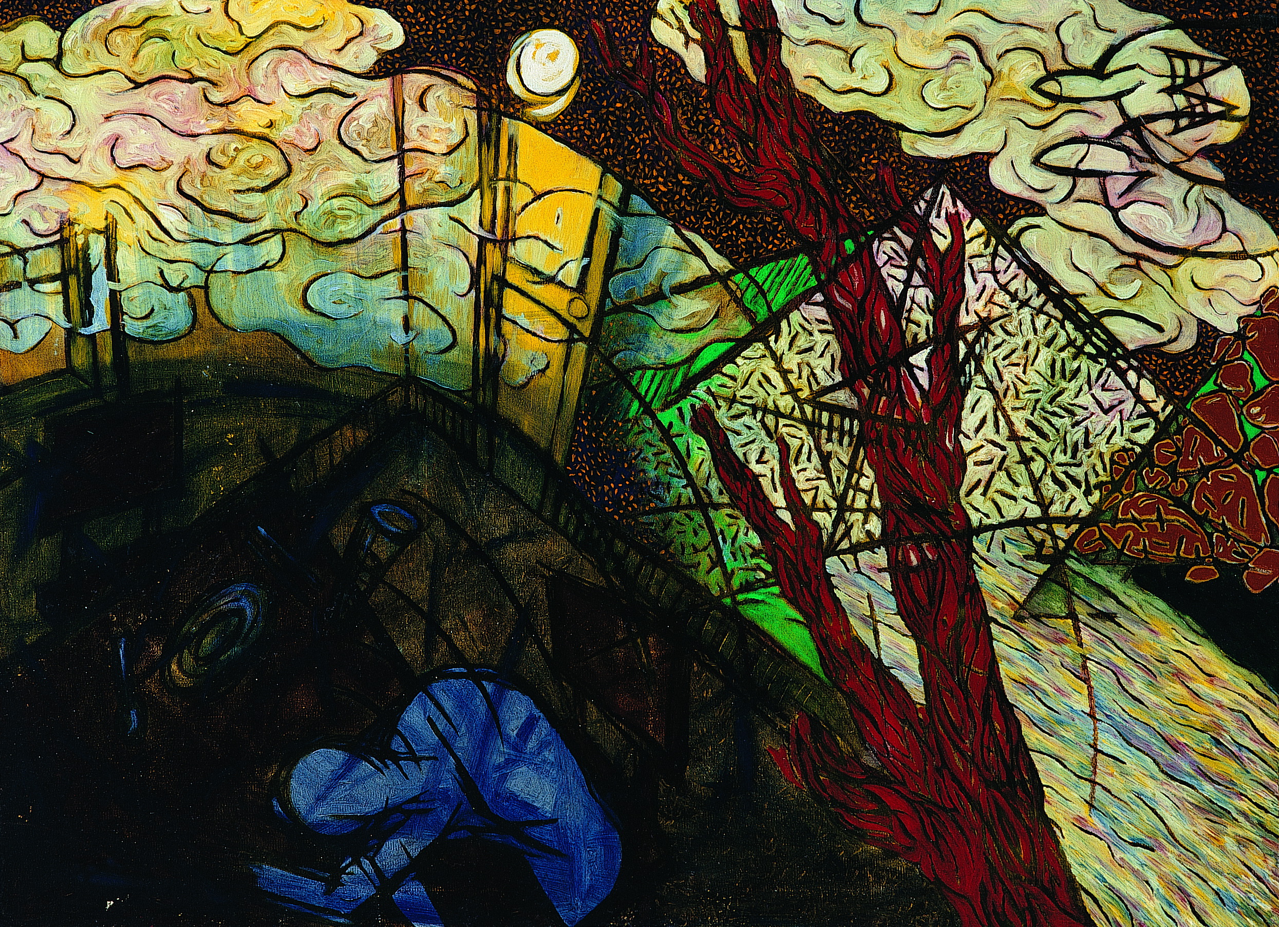 楊仁明 室內的風景 1989 油彩 100x72.5cm