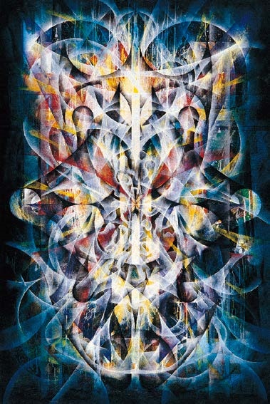 楊仁明 不安定的聯結 - 一言難盡  2005 壓克力．油彩 194x130cm