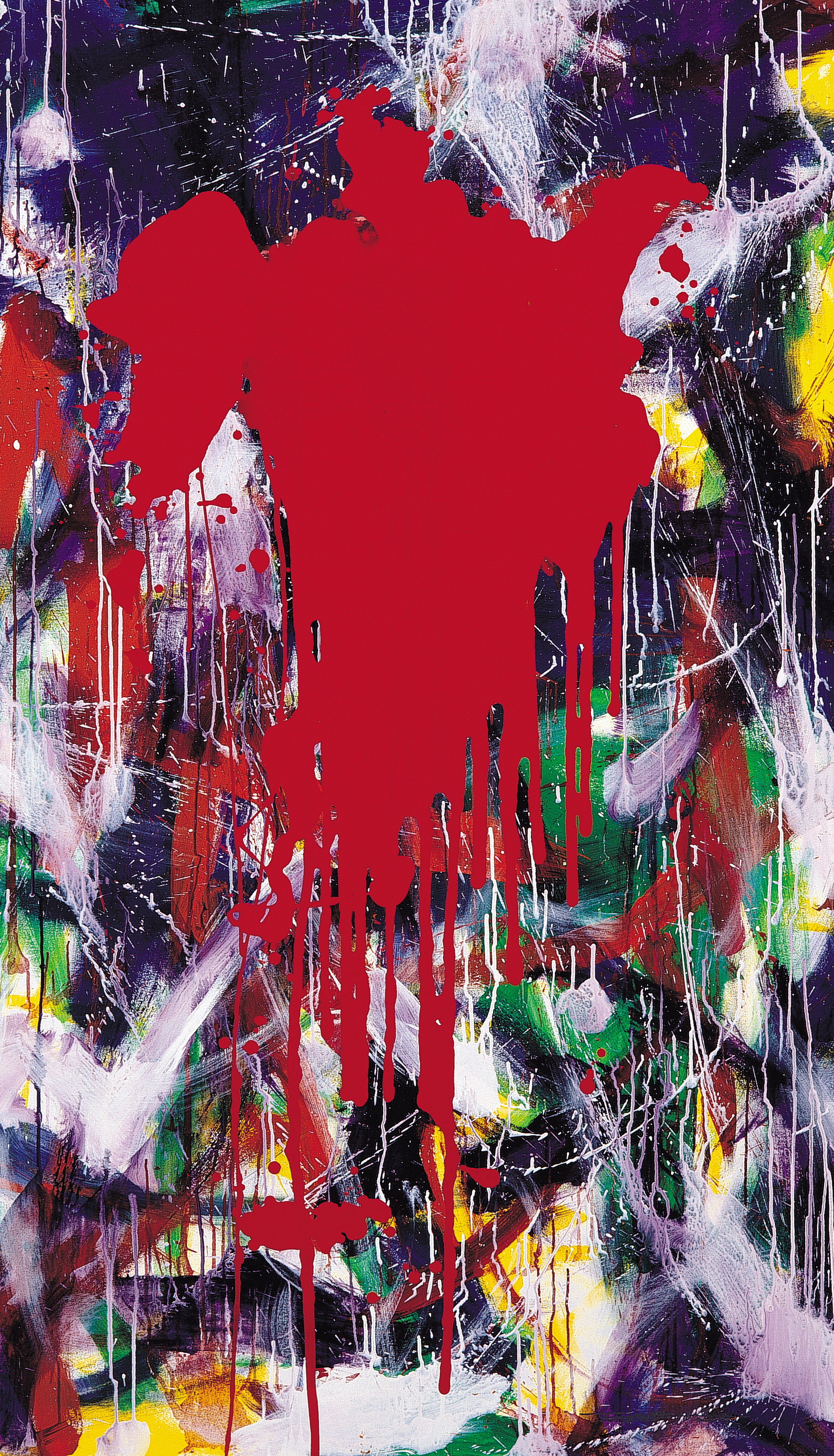 楊仁明 闊於紅色的超級寫實 2001 壓克力油彩 194x112cm