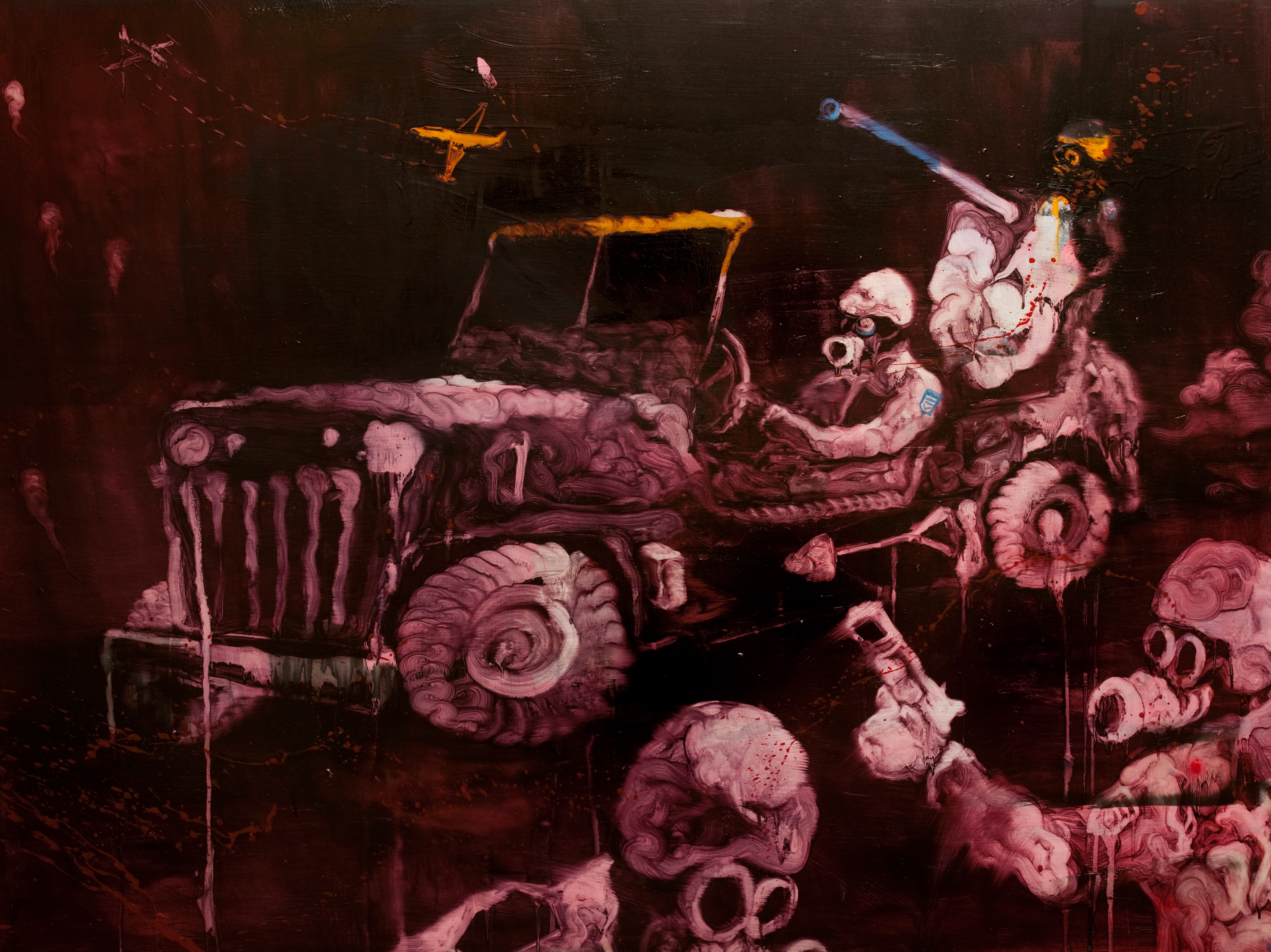 常陵 五花肉系列-肉宗教-戰神領土 2008 105x140cm