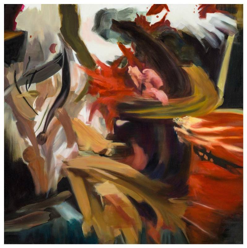 游依珊，《漂浮 2015-9 The Floating 2015-9》，2015，oil on canvas 油彩、畫布，95 x 95 cm。圖/多納藝術提供