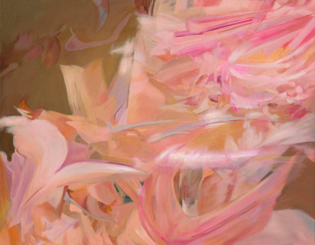 游依珊，《漂浮 2019-5 The Floating 2019-5》，2019，oil on canvas 油彩、畫布，91 x 116.5 cm。圖/多納藝術提供